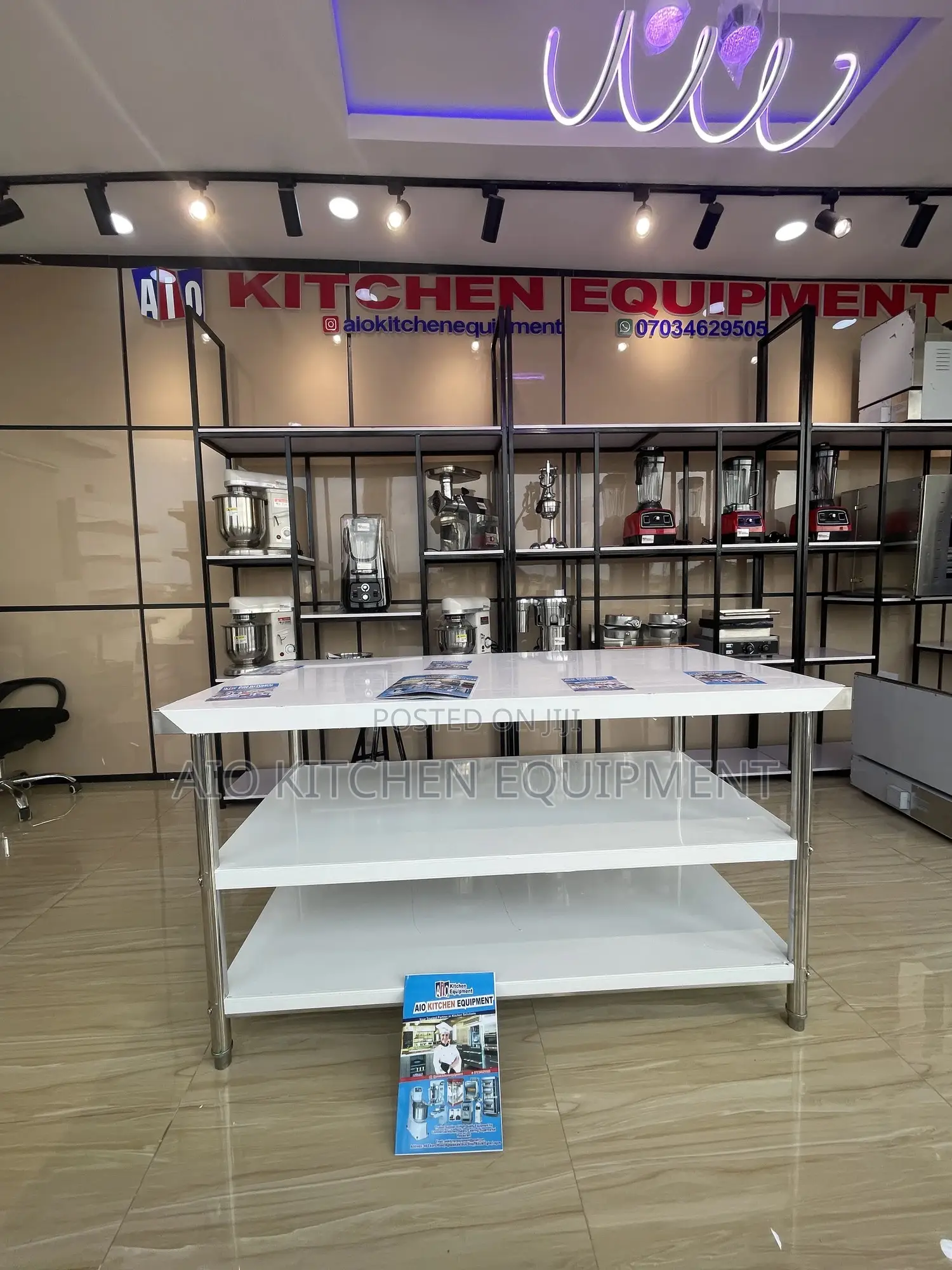 Stainless Steel Work Table, 3 Layer ,5ft