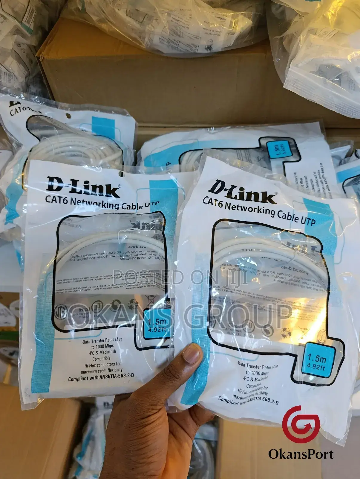 D-link Cat 6 Lan Cable Patch Cord Rj45 Net Cable 1m/ 1.5m/ 2m/ 3meters