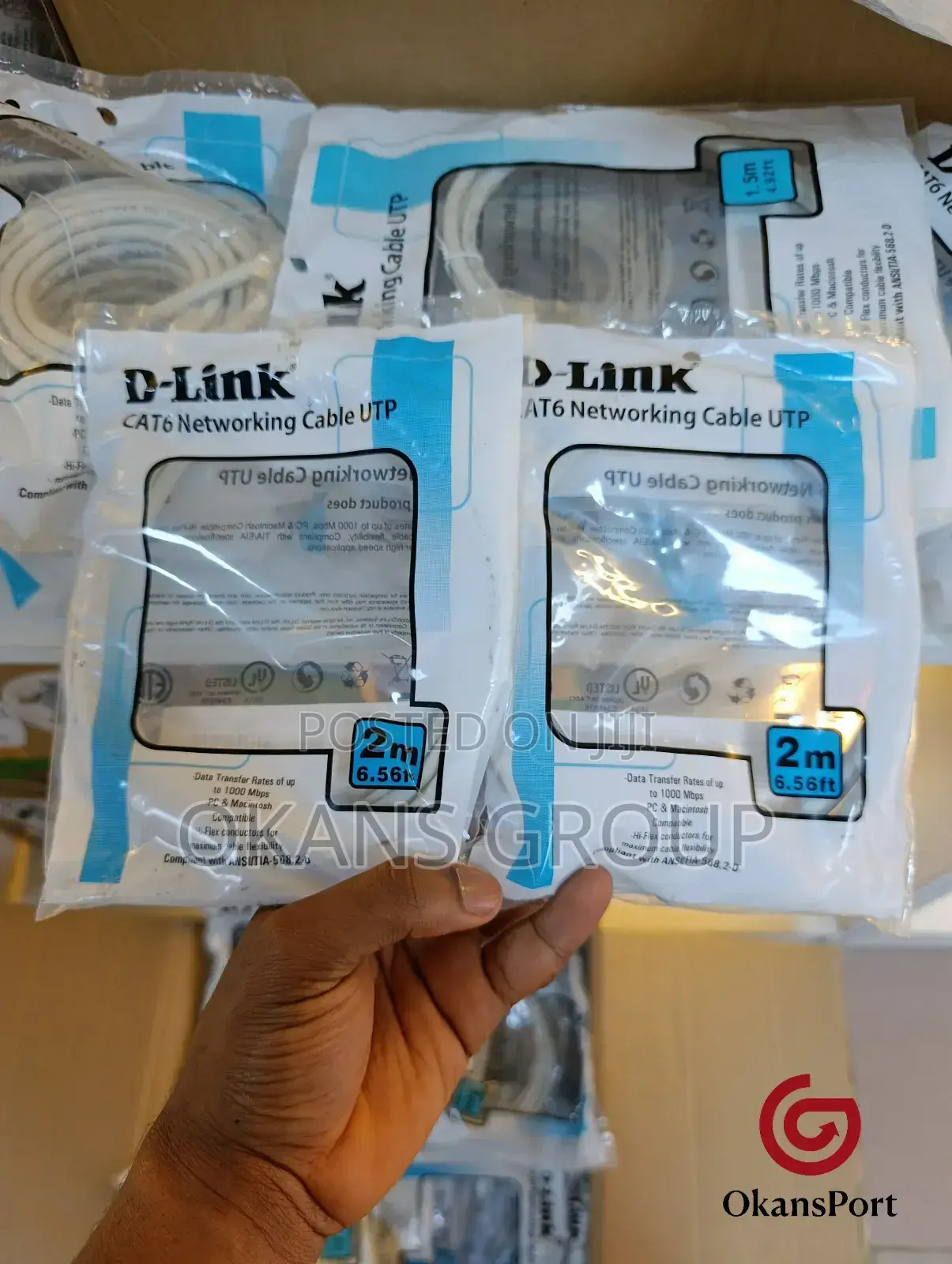 D-link Cat 6 Lan Cable Patch Cord Rj45 Net Cable 1m/ 1.5m/ 2m/ 3meters