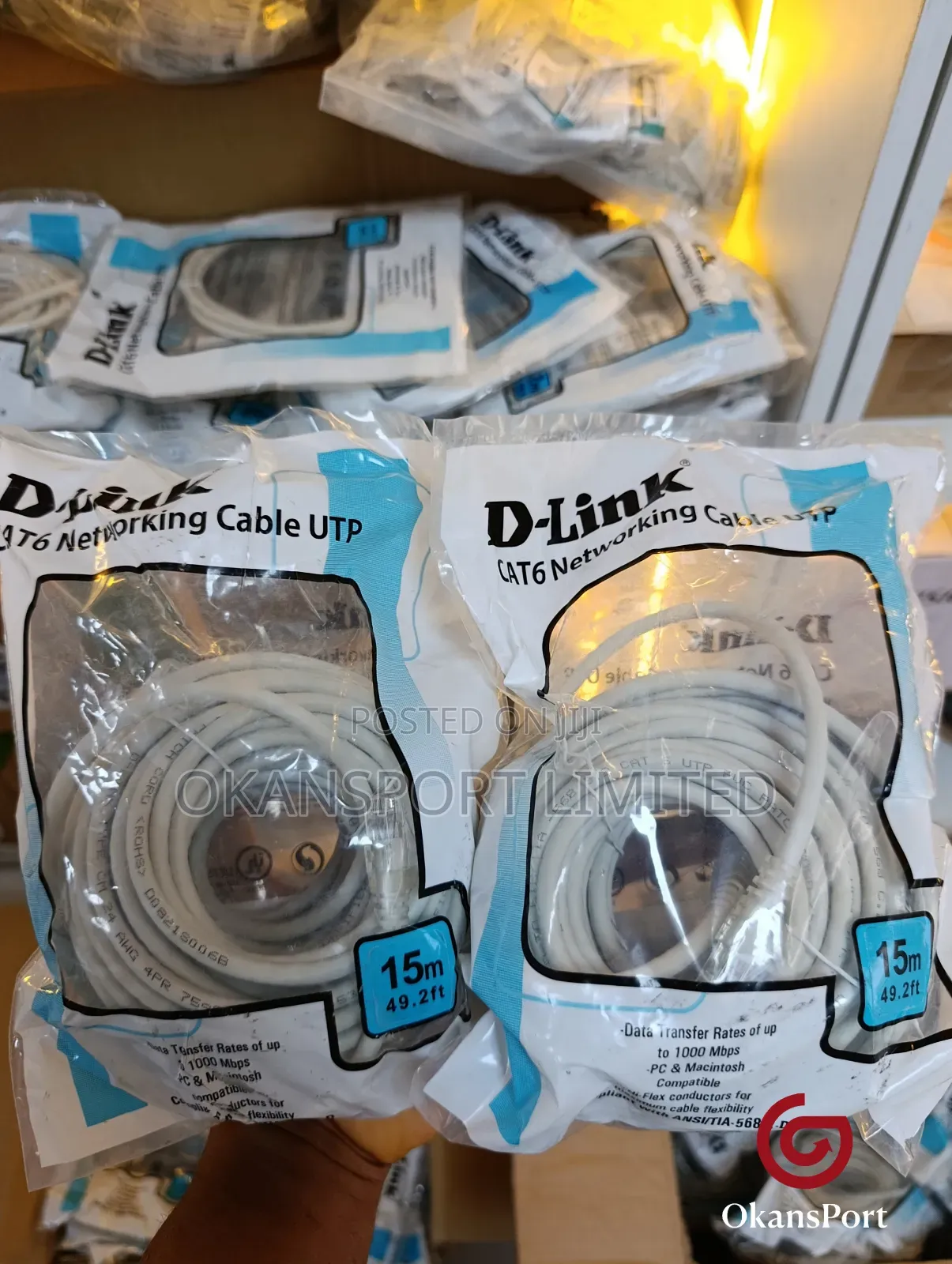 D-Link Cat 6 Lan Cable Patch Cord Rj45 Net Cable 5m/ 10m/ 15m/ 20m 30m