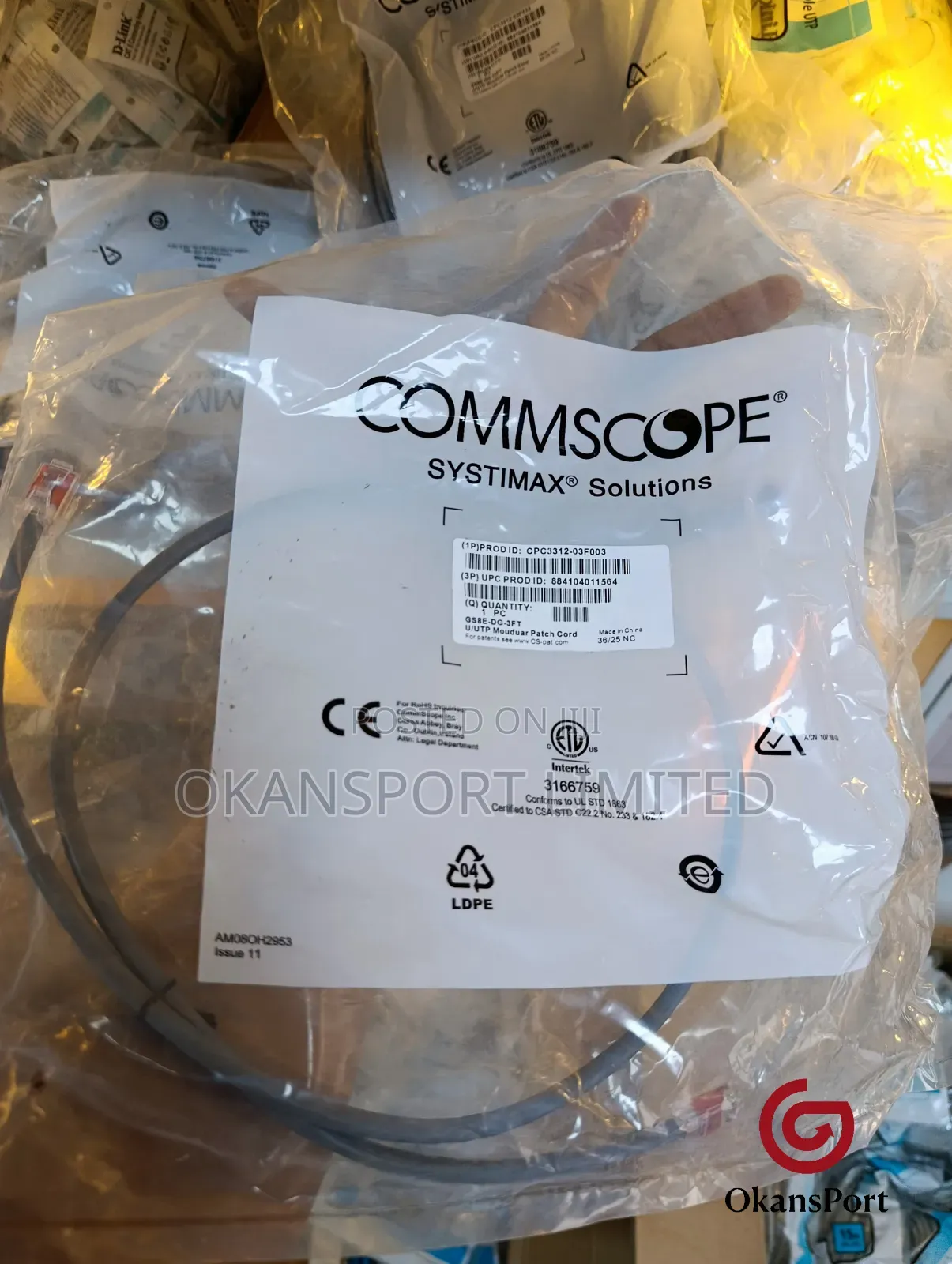 Patch Cord Commscope Systimax Cat6 Ethernet Lan Cable 1m/ 1.5m/ 3meter