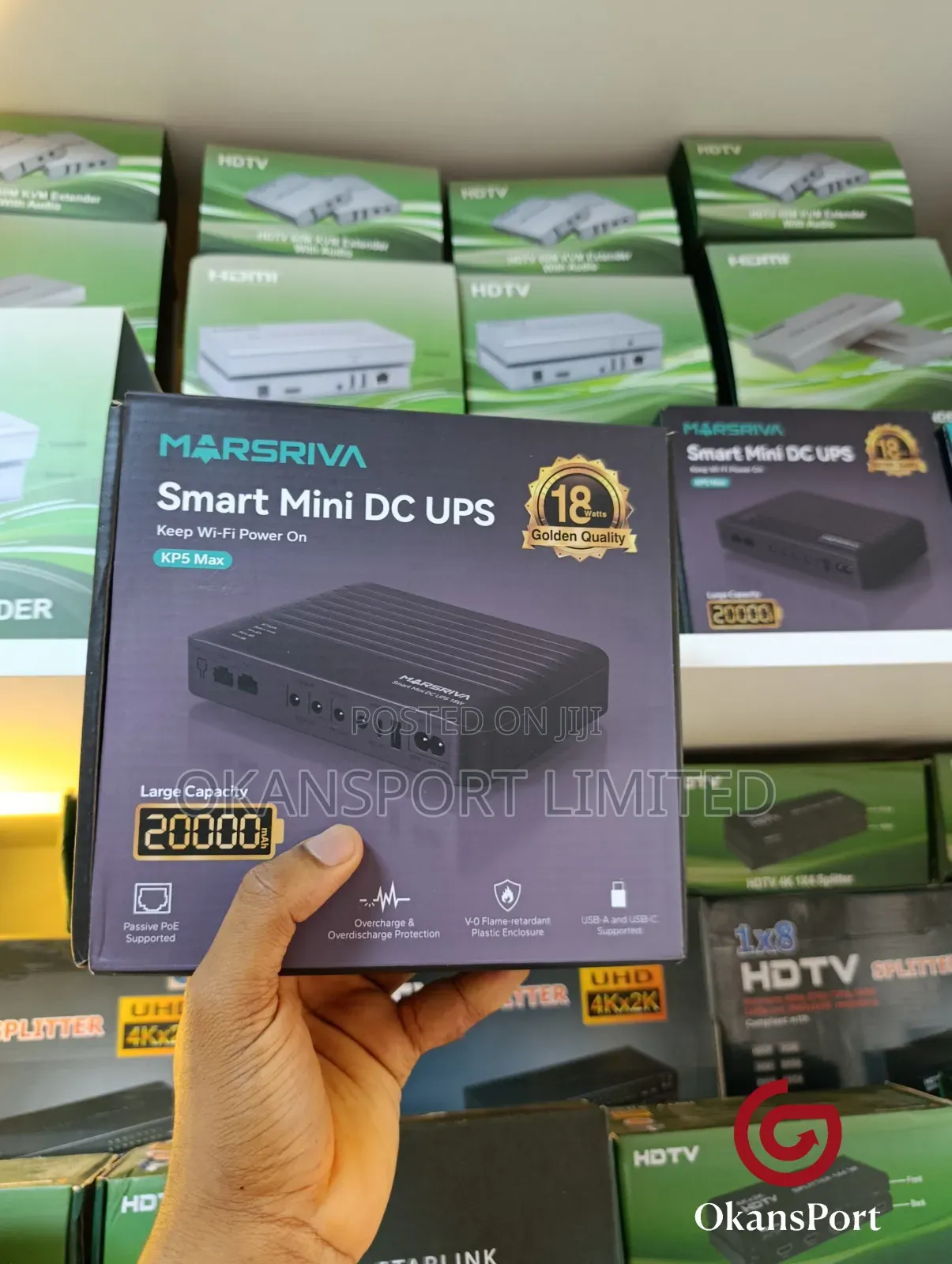 Smart Dc Mini Ups – Backup Power For Routers, Onts Cctv (Power Bank)