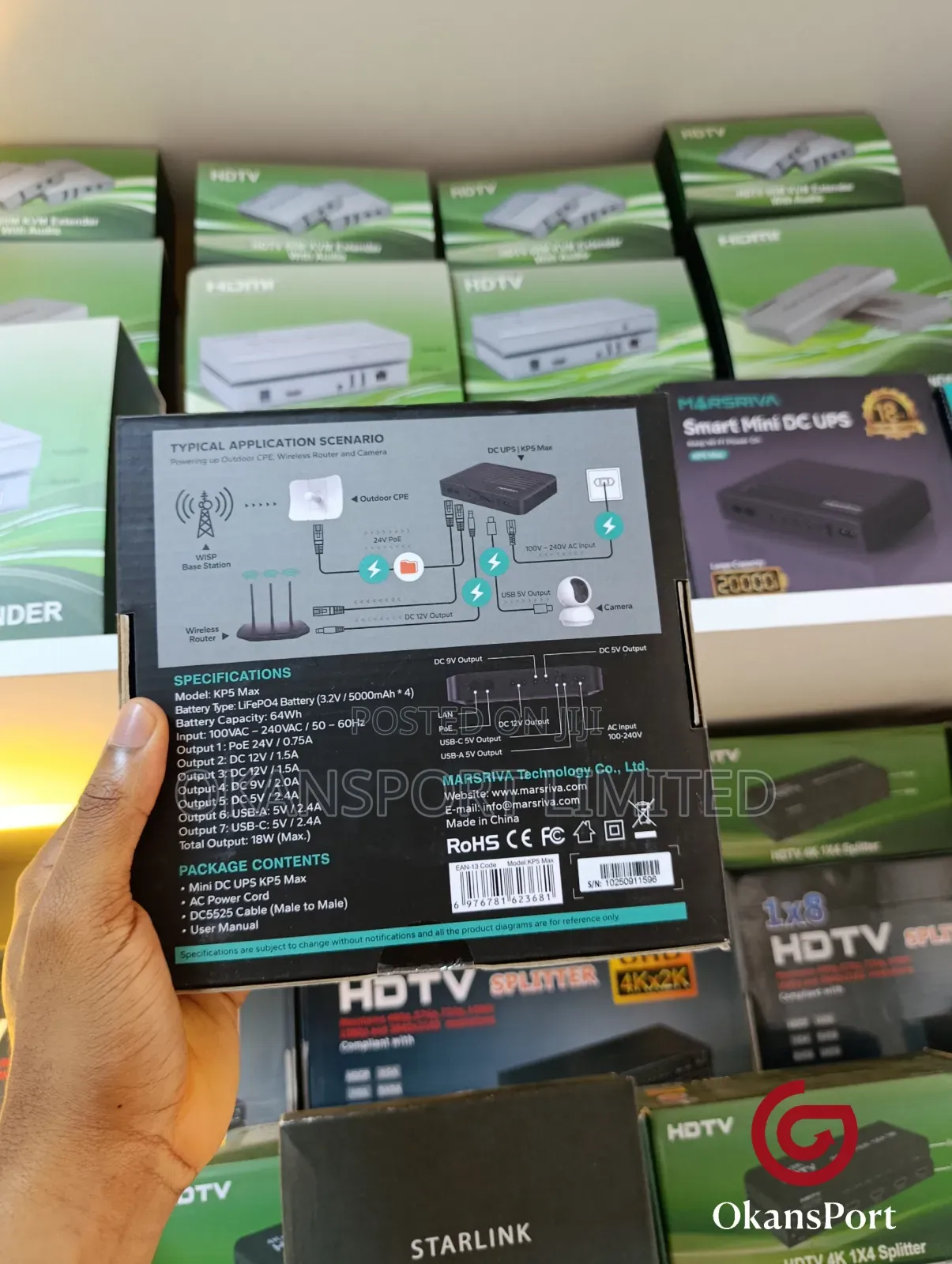 Smart Dc Mini Ups – Backup Power For Routers, Onts Cctv (Power Bank)