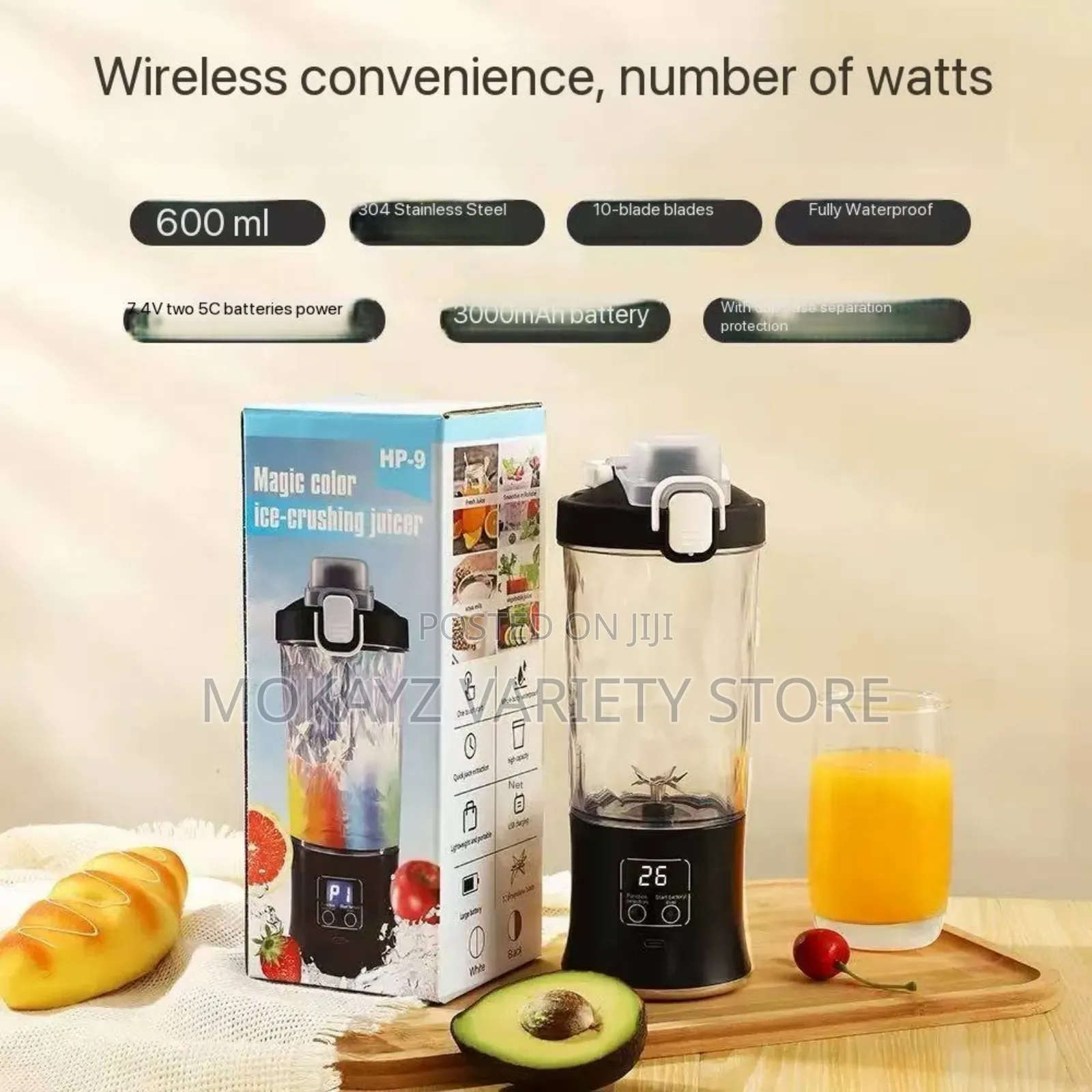 High Quality Colour-Changing Rechargeable Smoothie Maker