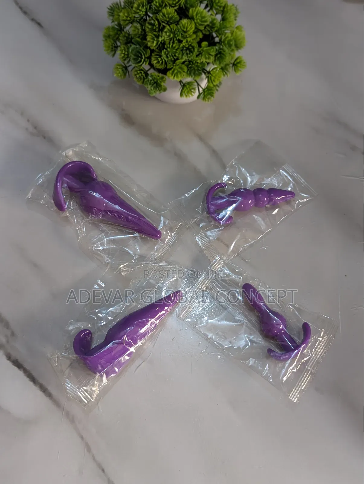 4 Pieces Set Butt Plug Anal Sex Toy for Women - Purple