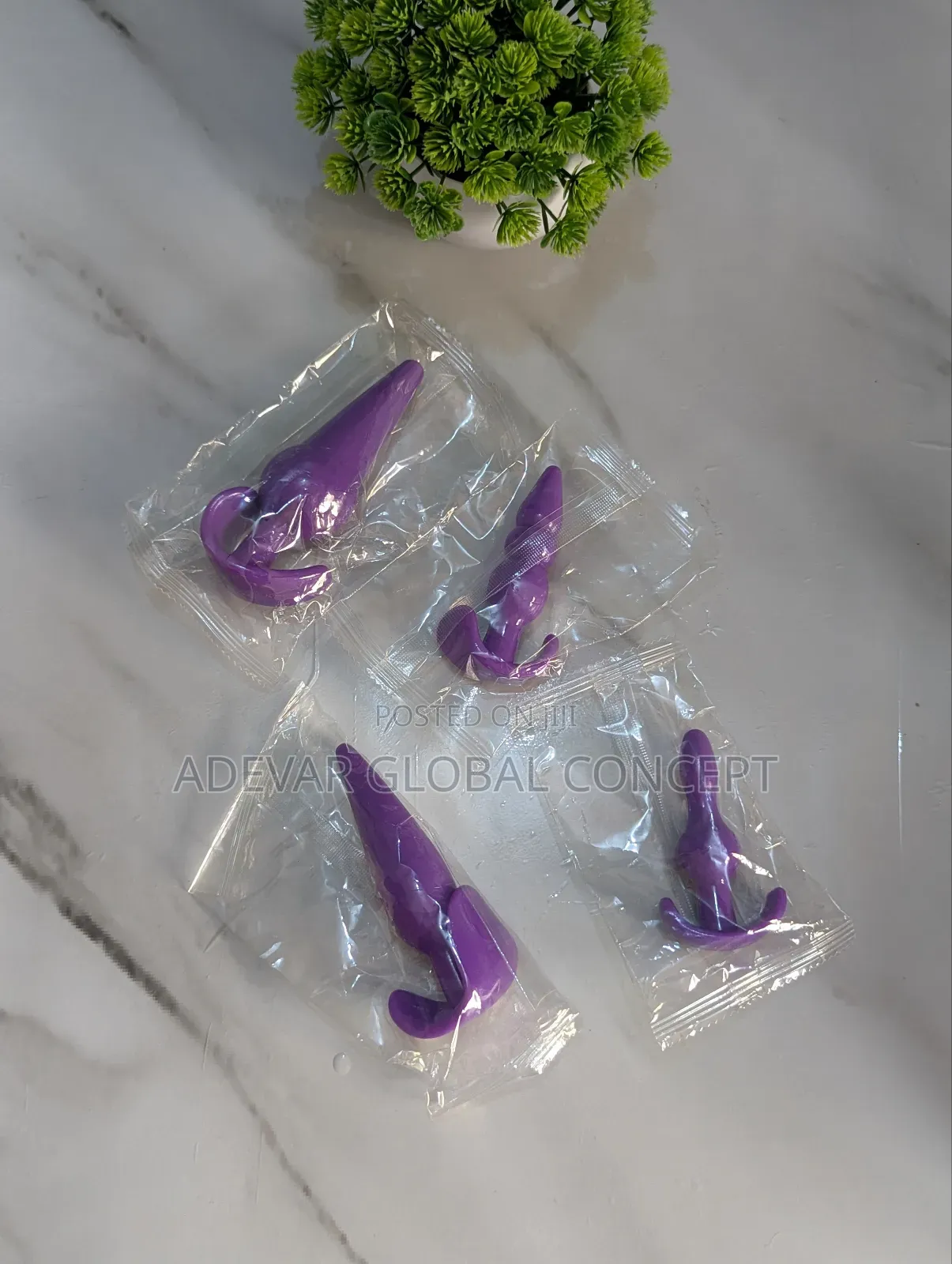 4 Pieces Set Butt Plug Anal Sex Toy for Women - Purple