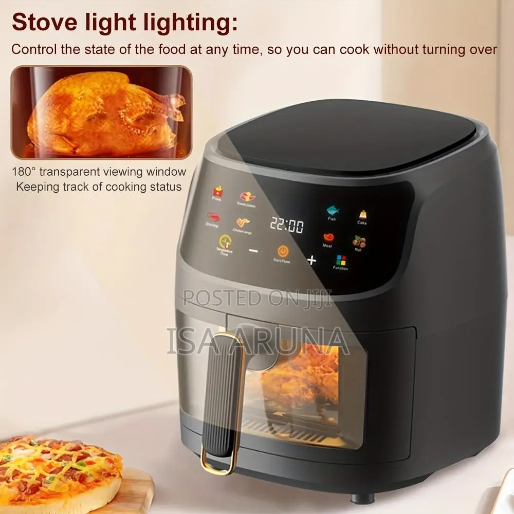 8l Glass Window Electric Digital Touch Screen Air Fryer Oven