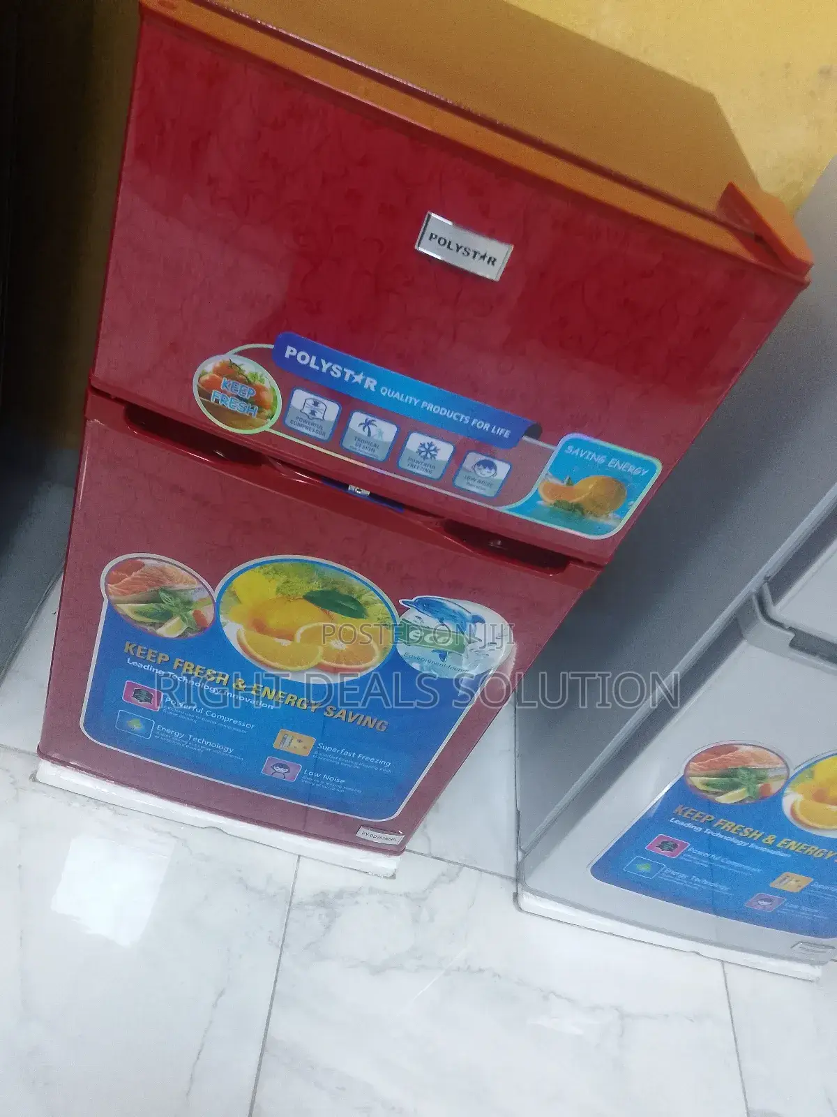 Polystar 99l Mini Double Door Fridge Pv-Dd203r6lr for Office