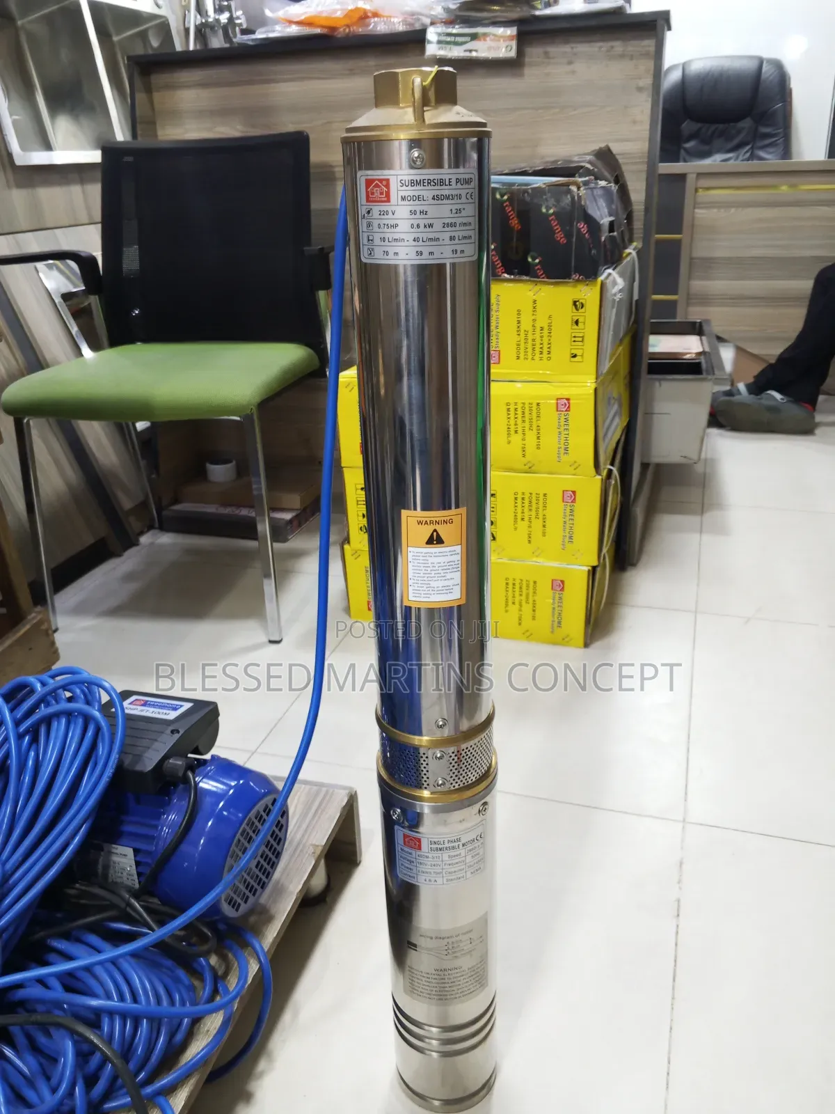 0.75hp Deepwell Submersible Pump.100%