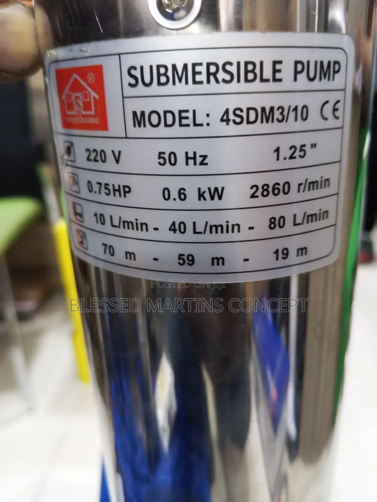 0.75hp Deepwell Submersible Pump.100%