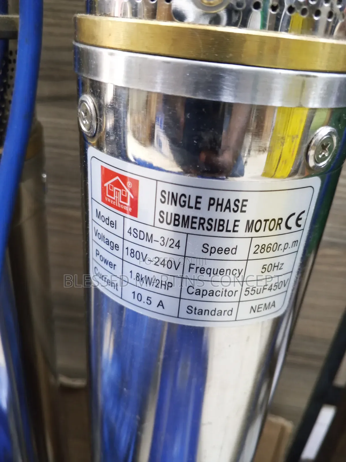 2hp Submersible Pumping Machine.100% Copper Coil