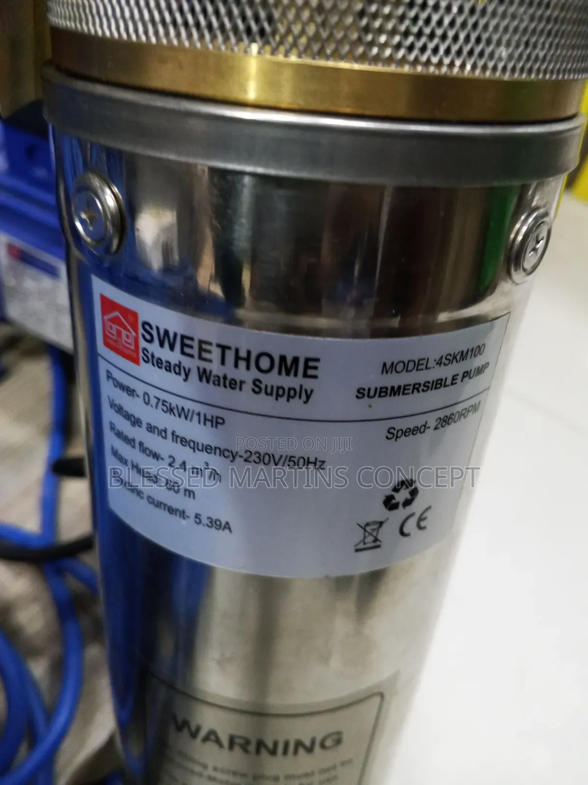 1hp Deepwell Junior Submersible Pump.100% Copper Coil