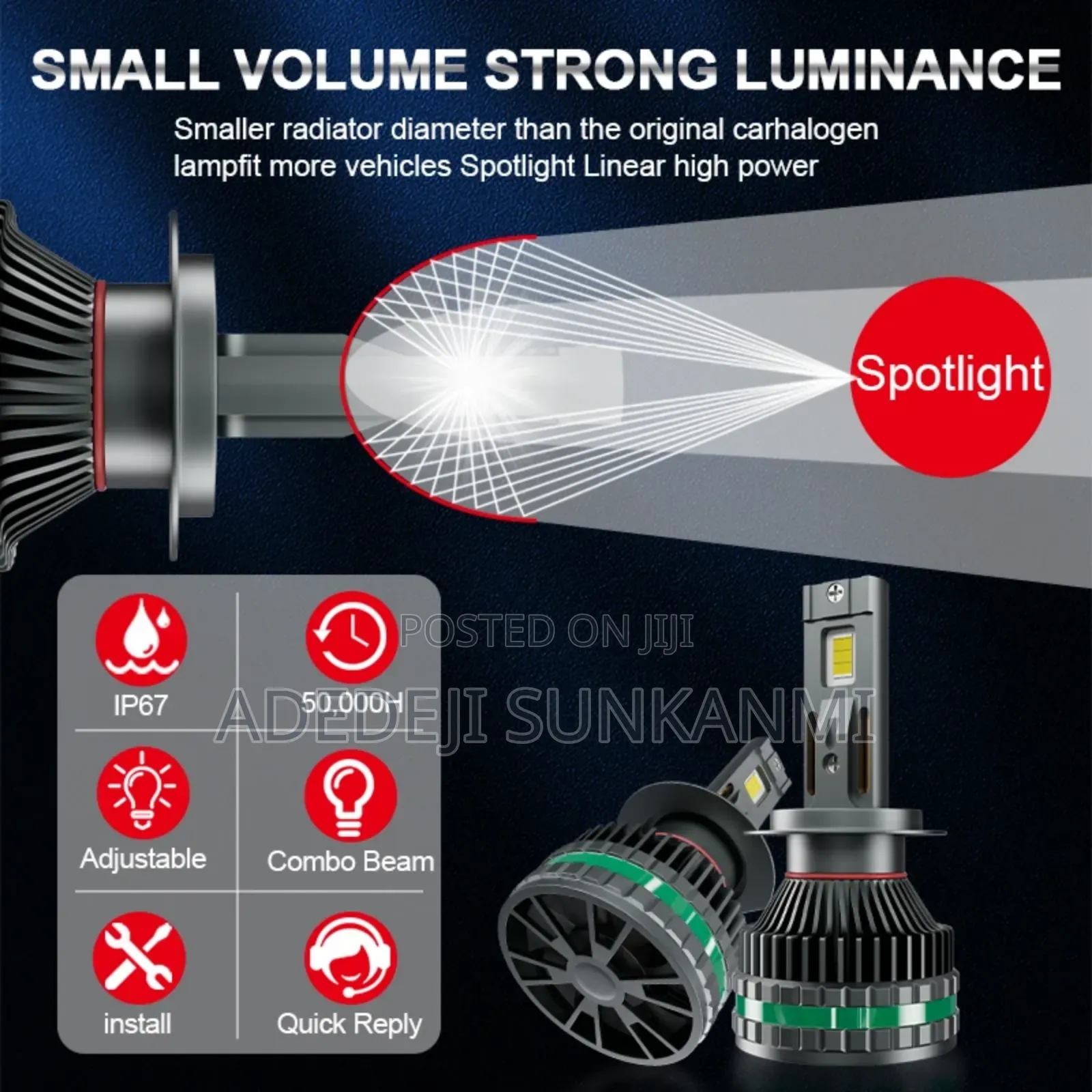 9005/Hb3 Highbeam Headlight Led Bulb for Cars