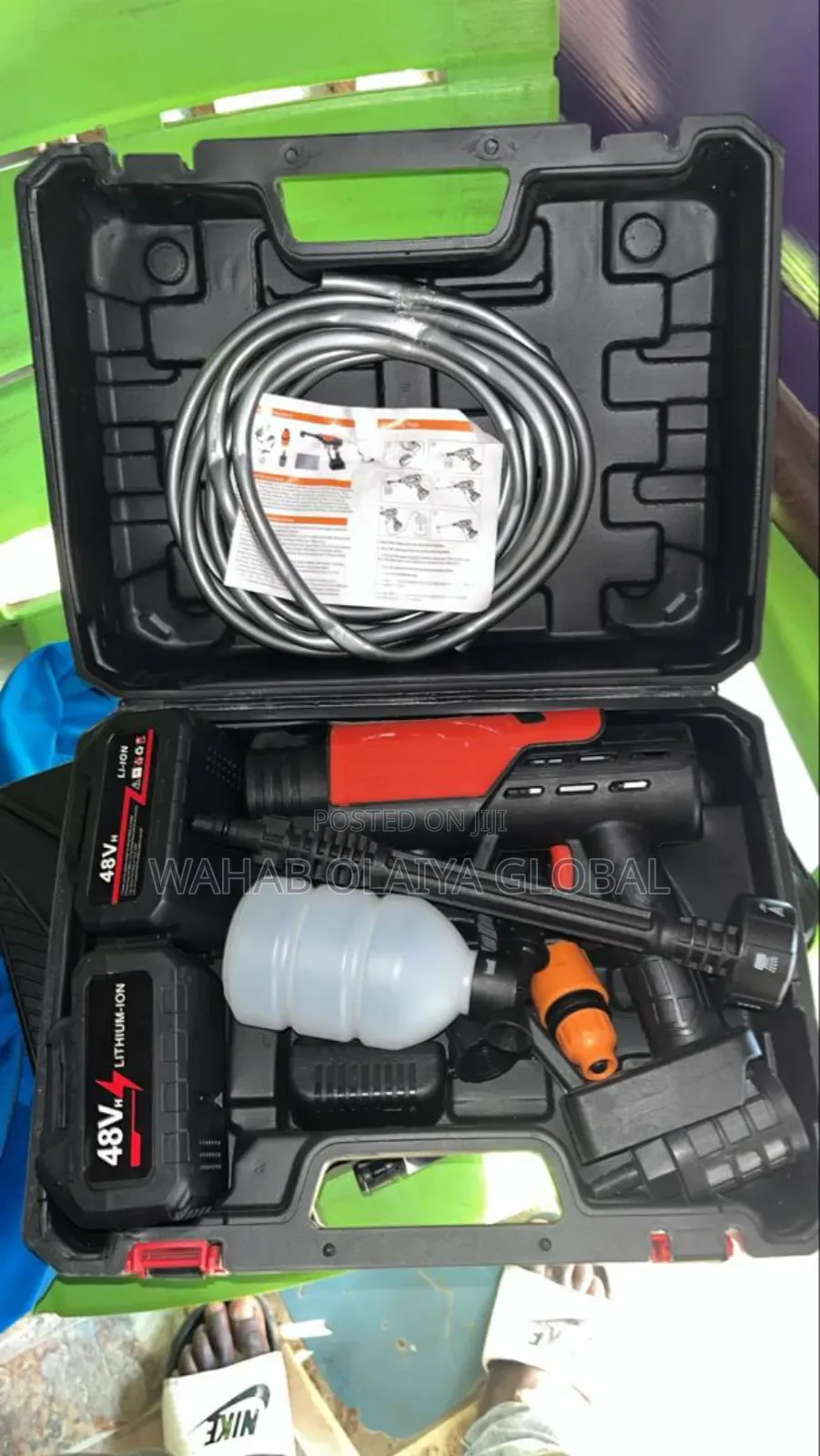 48v Cordless Portable Pressure Washer Kit – Lithium Batter