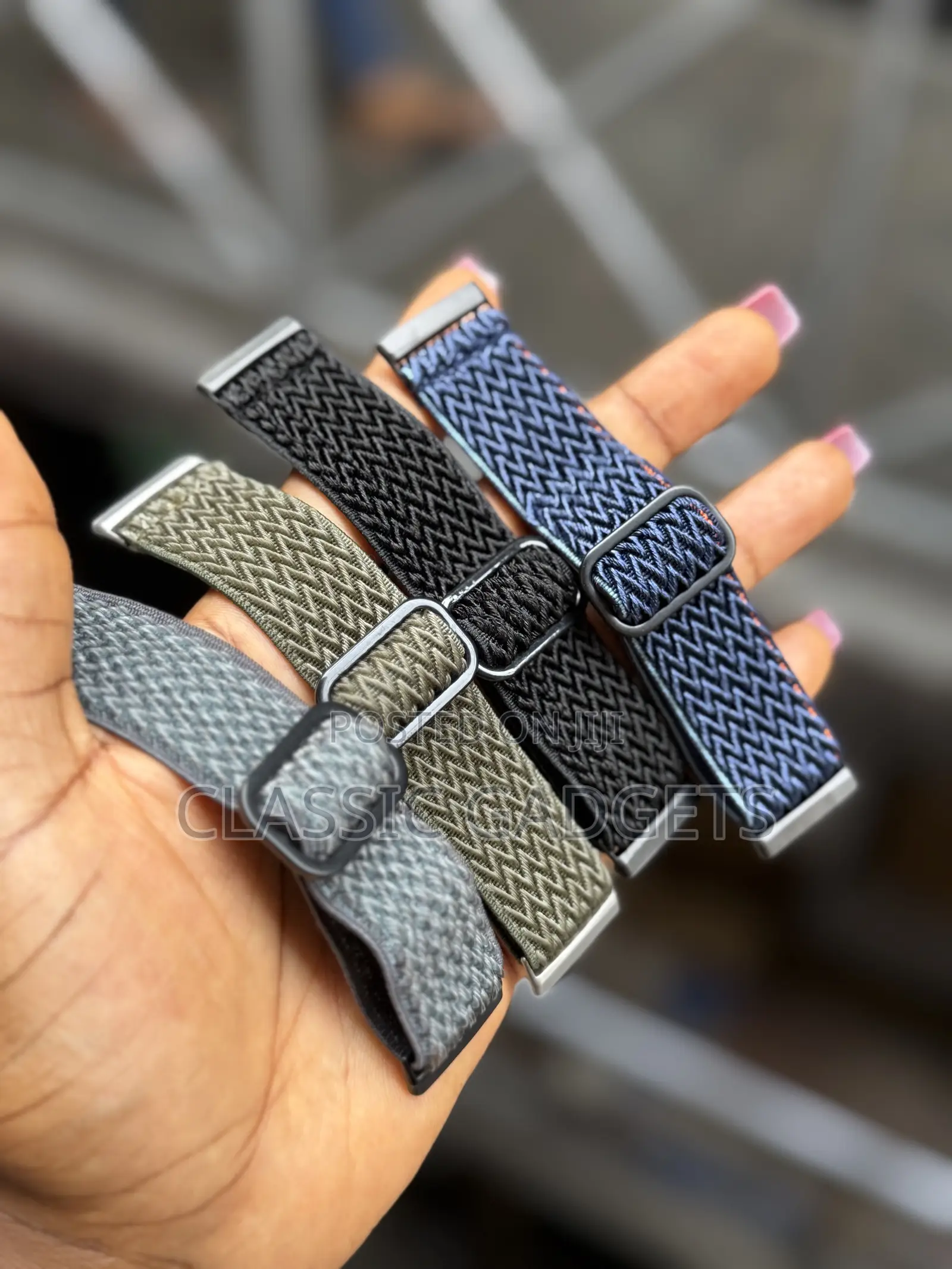 Soft Elastic Braided Nylon Sport Strap for Versa 3 and Versa 4