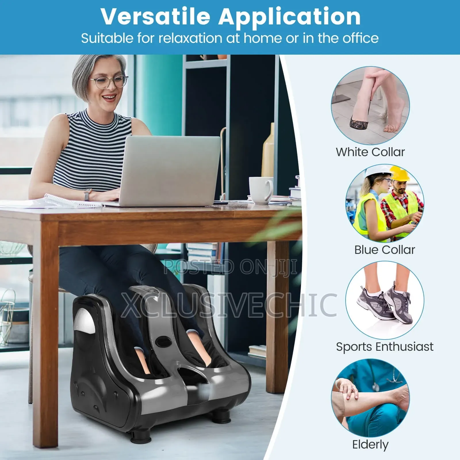 Foot Calf Massager With Heat Vibration Deep Foot Massager Machine