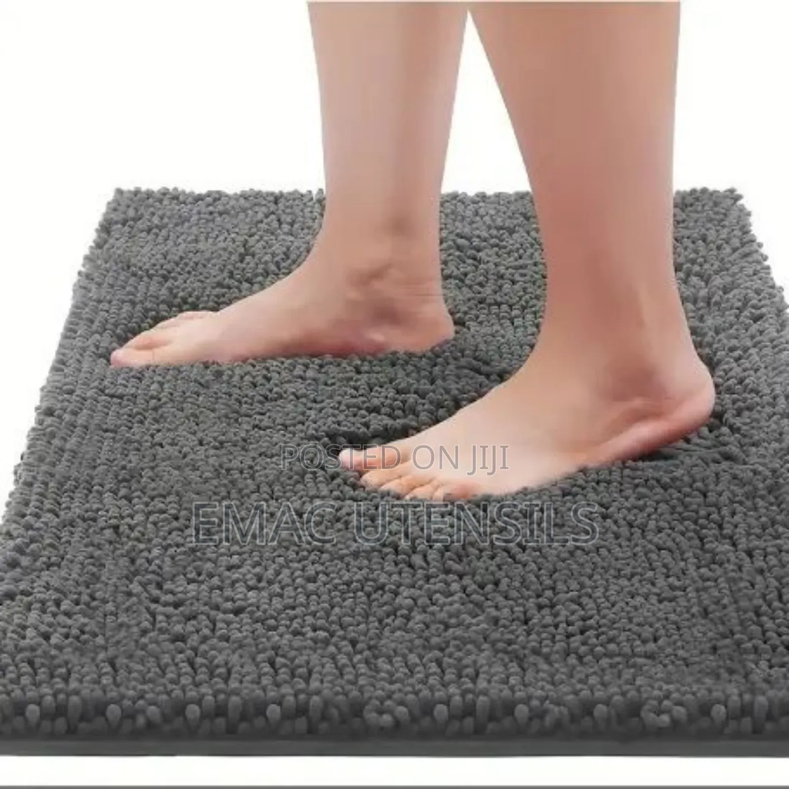 Bathroom Rug Non Slip Chenille Bath Mat , Absorbent