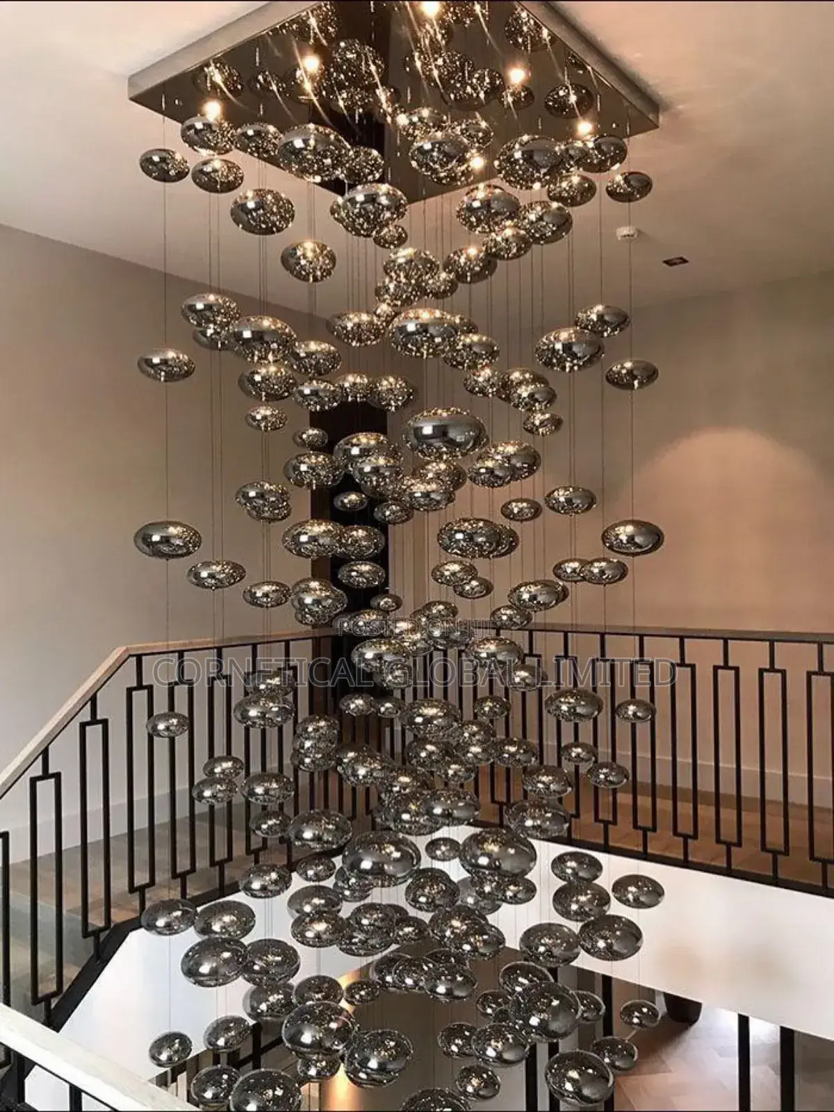 Modern Stylish Luxury Crystal Led Stone Bubble Chandelier Light