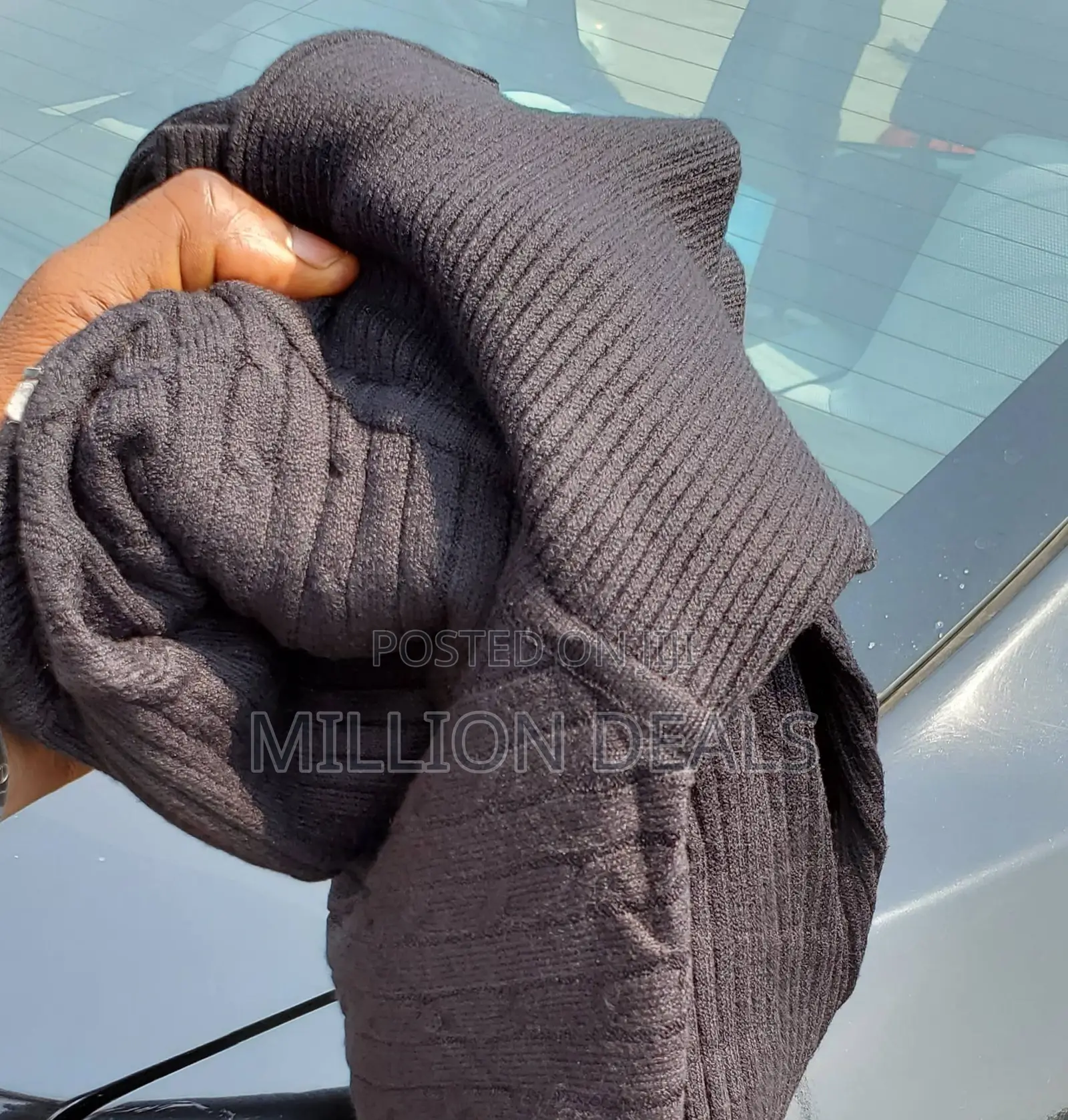 Black Turtle Neck Men's Long Sleeves Sweatshirt