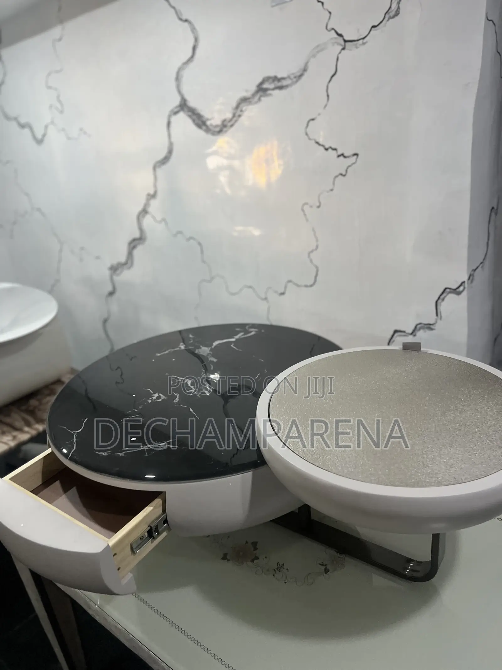 2 in 1 Center Table Set With Drawer