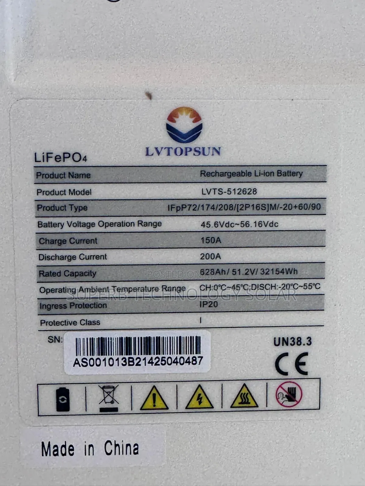 Lvtopson 32kwh 48v Solar Lithium Battery Available in Quantity