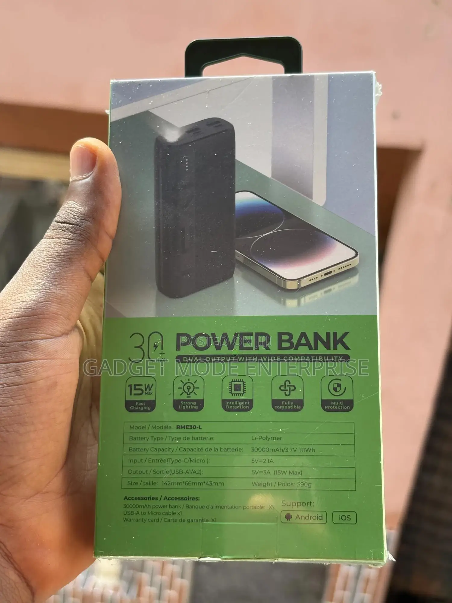 Rexi 30000mah 15w Durable Power Bank