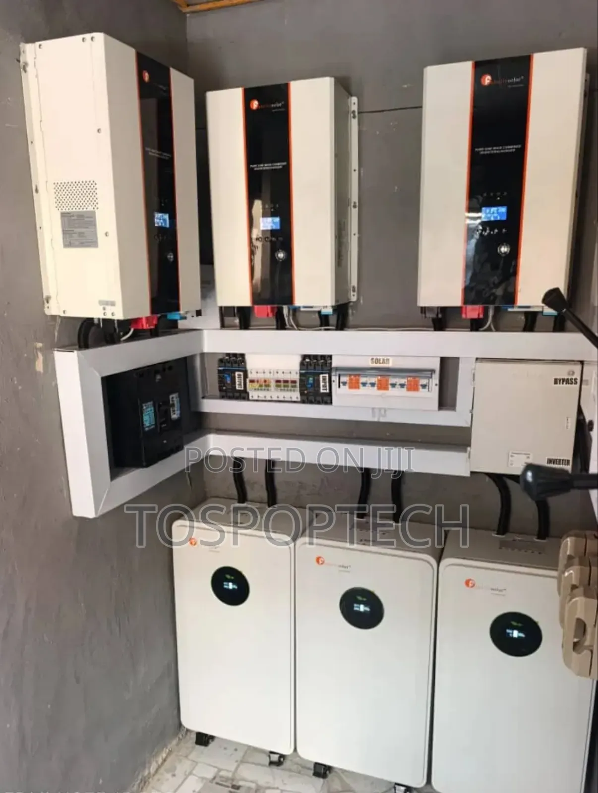 30kva With 45kwh Bank Solar Inverter Setup.