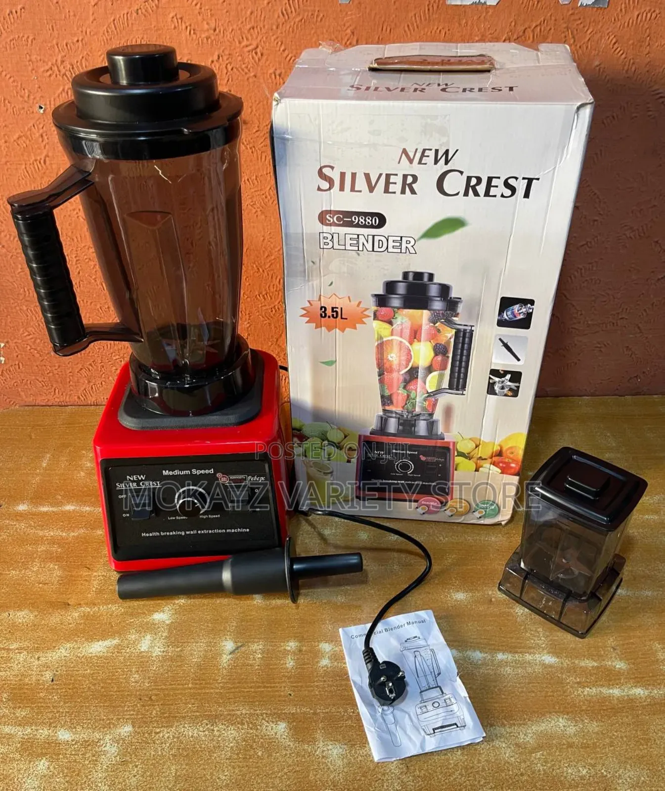 Silver Crest 9000w '2in1' Blender Grinder (3.5l Big Jar Cup)
