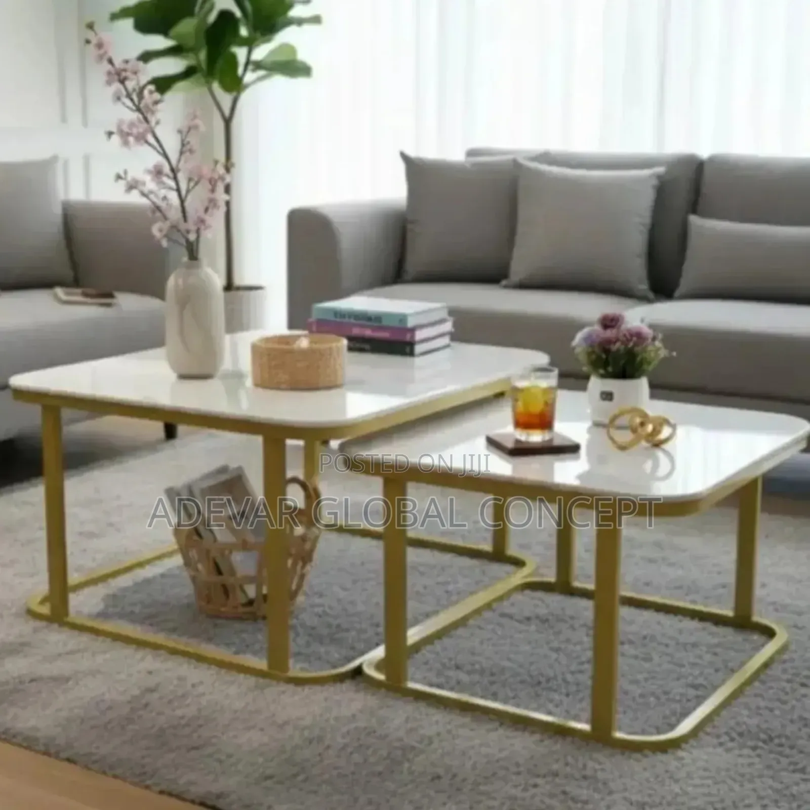 2in1 Real Marble Beautiful Luxury Center Table