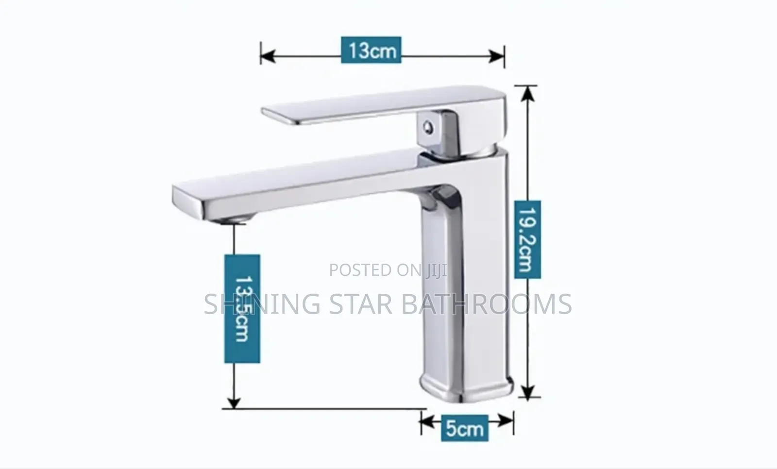 Square Chrome Basin Mixer