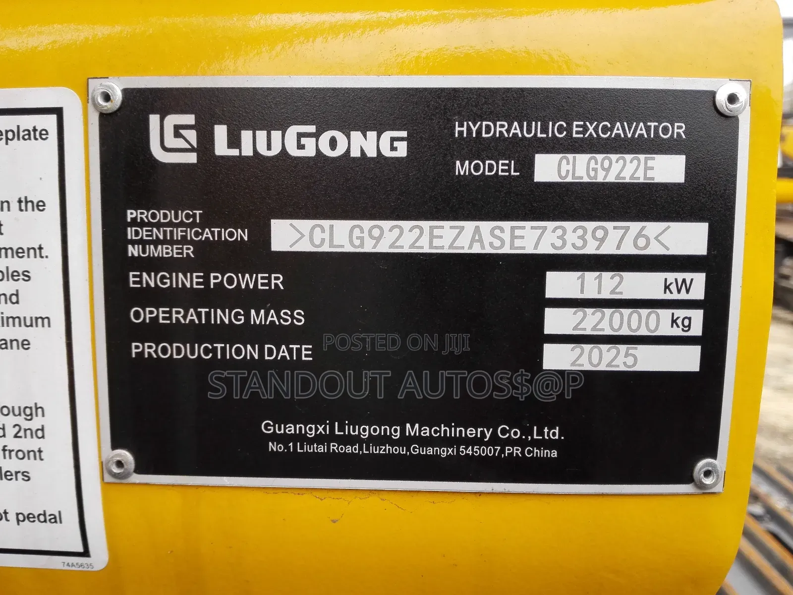 Brand New Liugong Excavator 2025