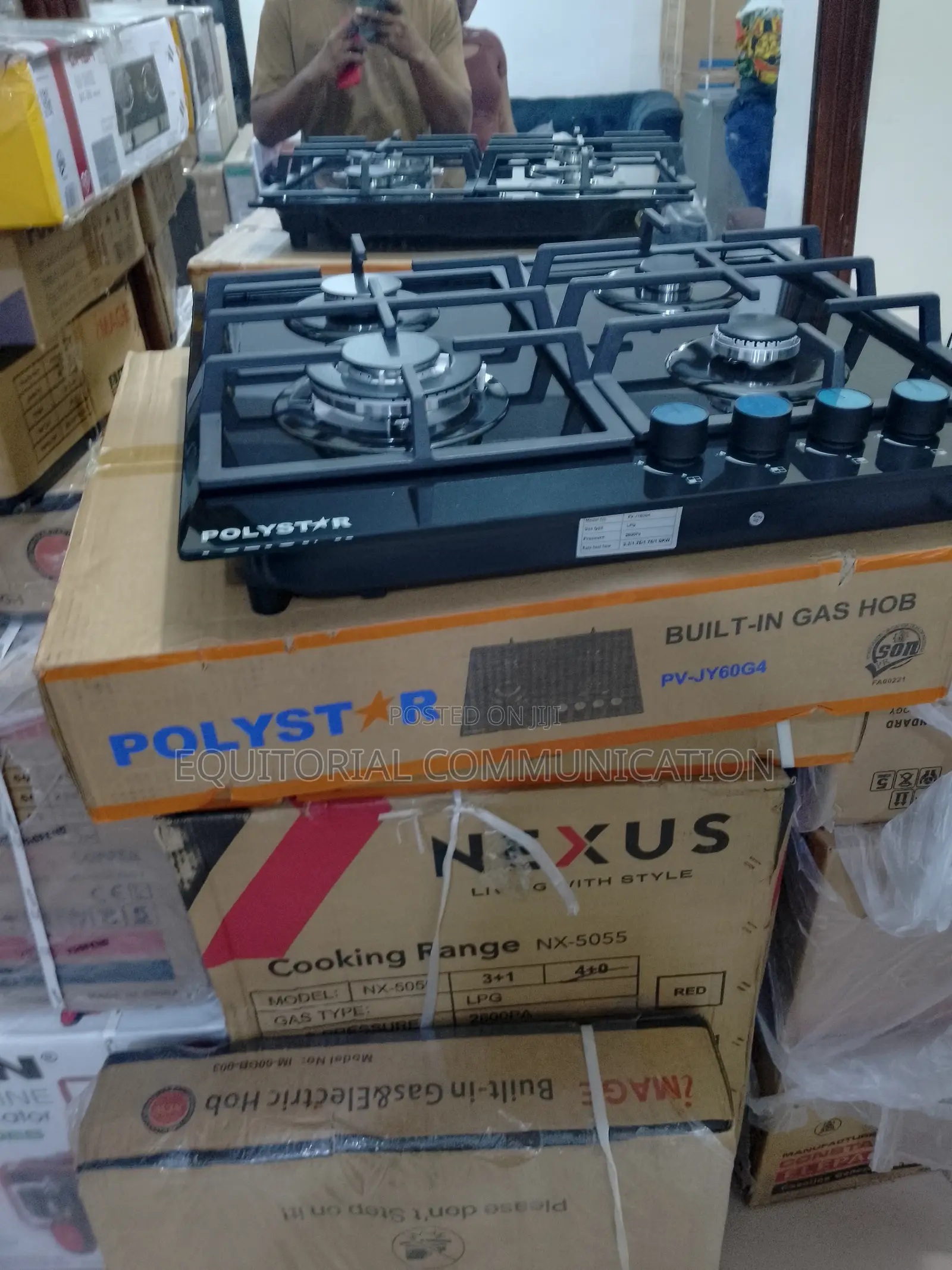 Polystar 60cm 4-Burner Gas Hob With Glass Top