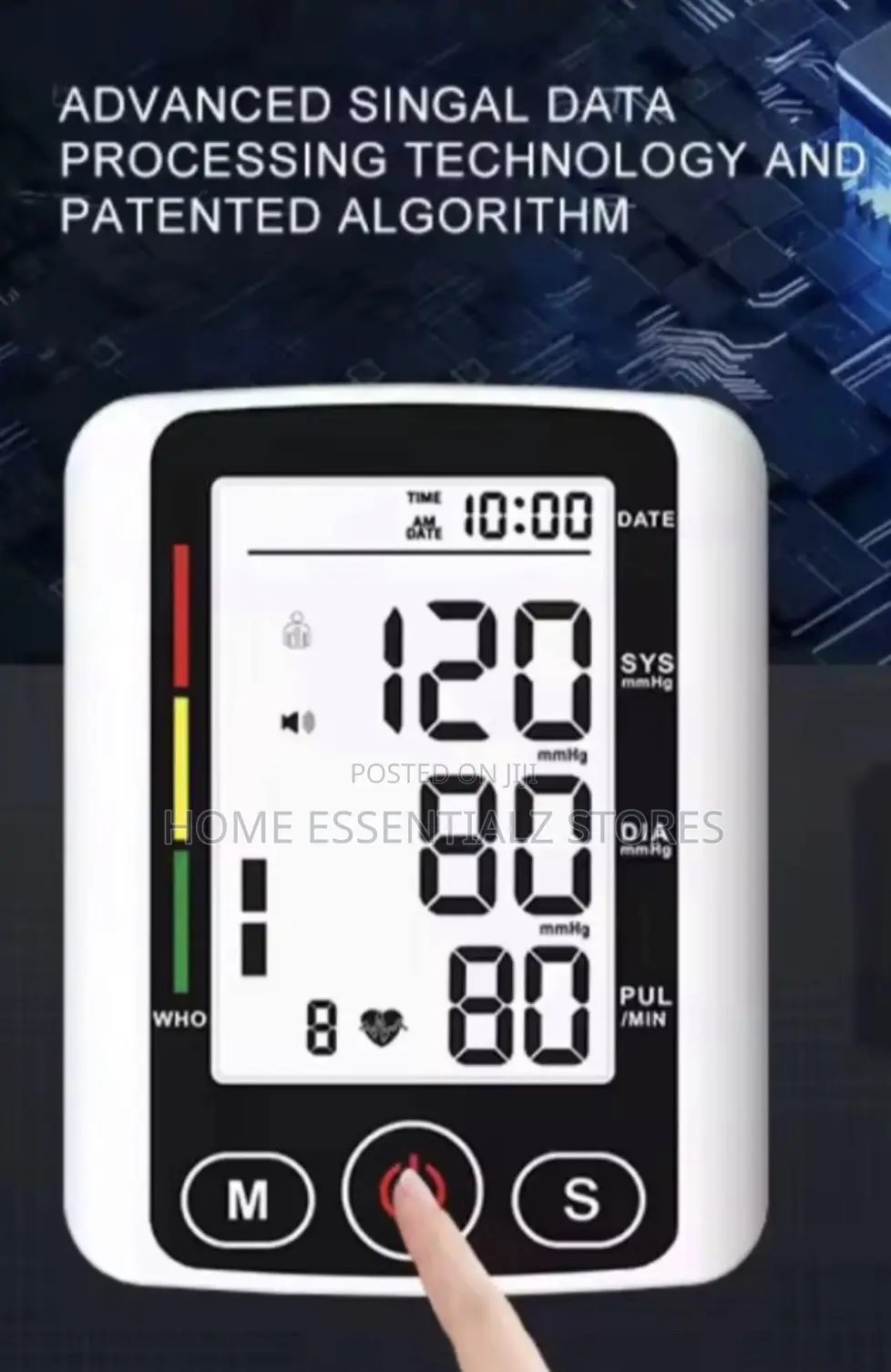 Digital Arm Blood Pressure Monitor With Voice Reports and Backlight