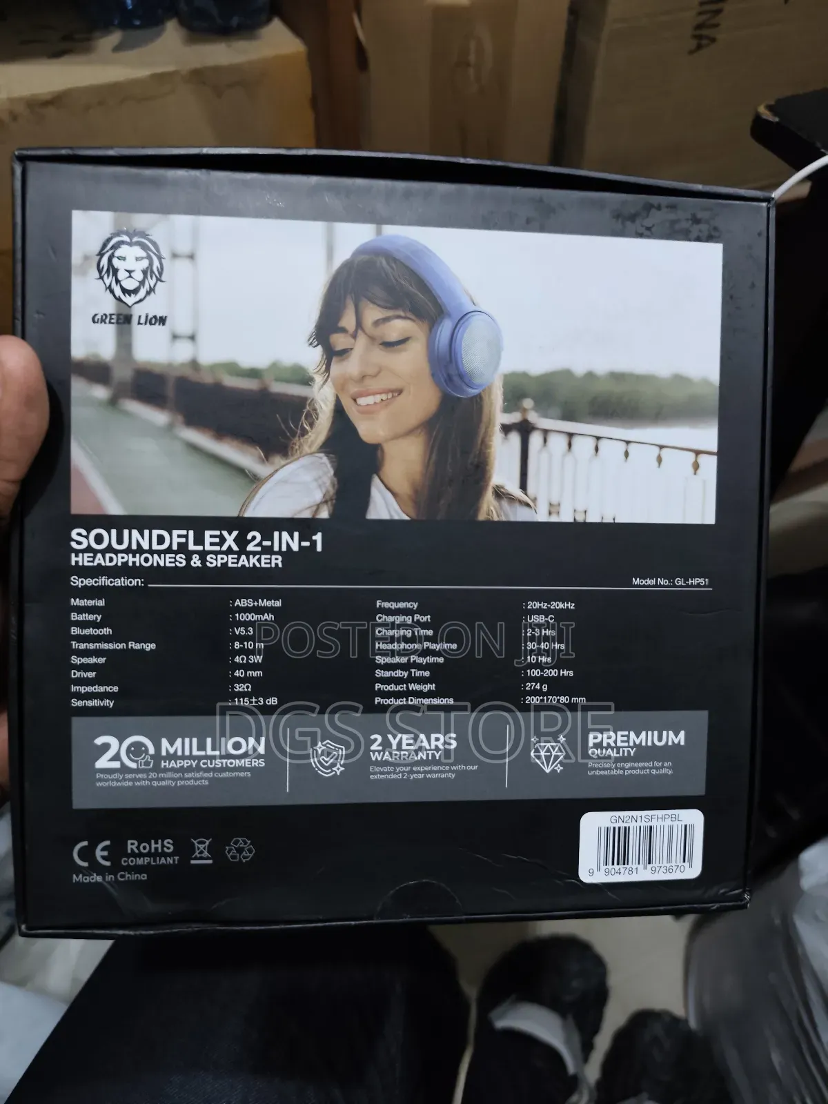 Green Lion Soundflex 2in1 Wireless Headphone Speaker