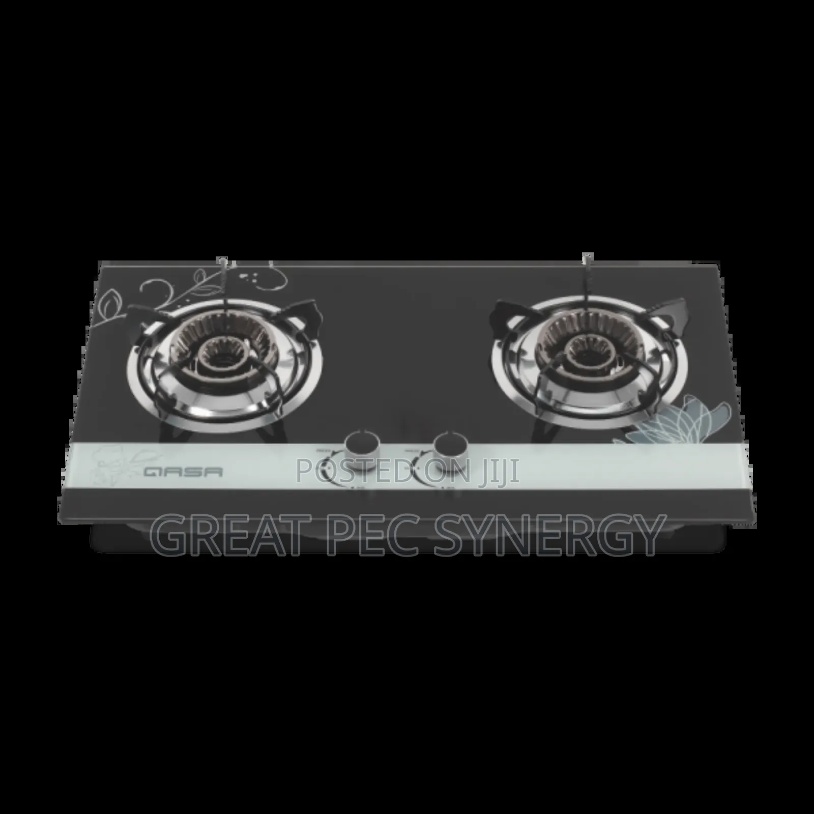 2 Burner Built In Glass Cooker - Glass Black