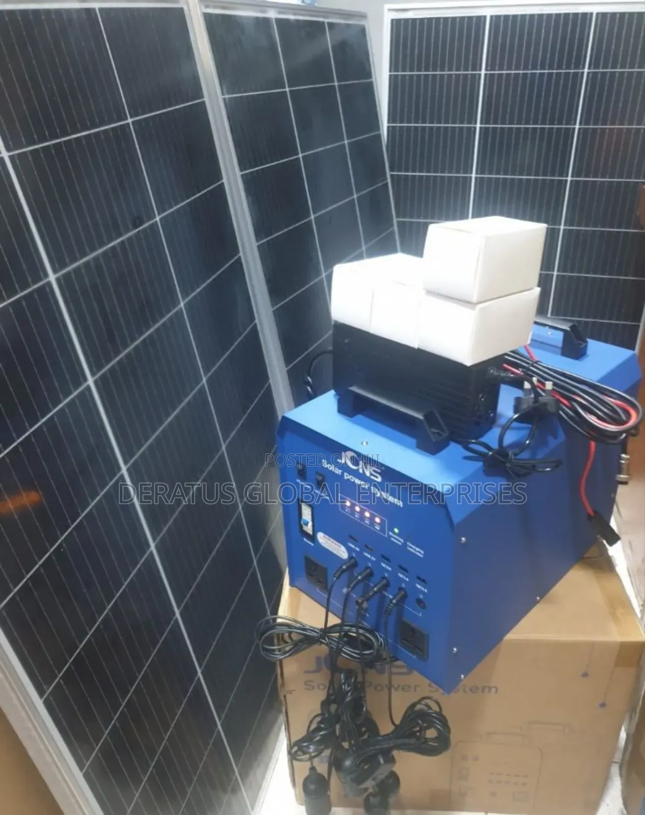 Upgraded JCNS 1800w Solar Generator 450w Solar Panels 4 Dc Bulbs