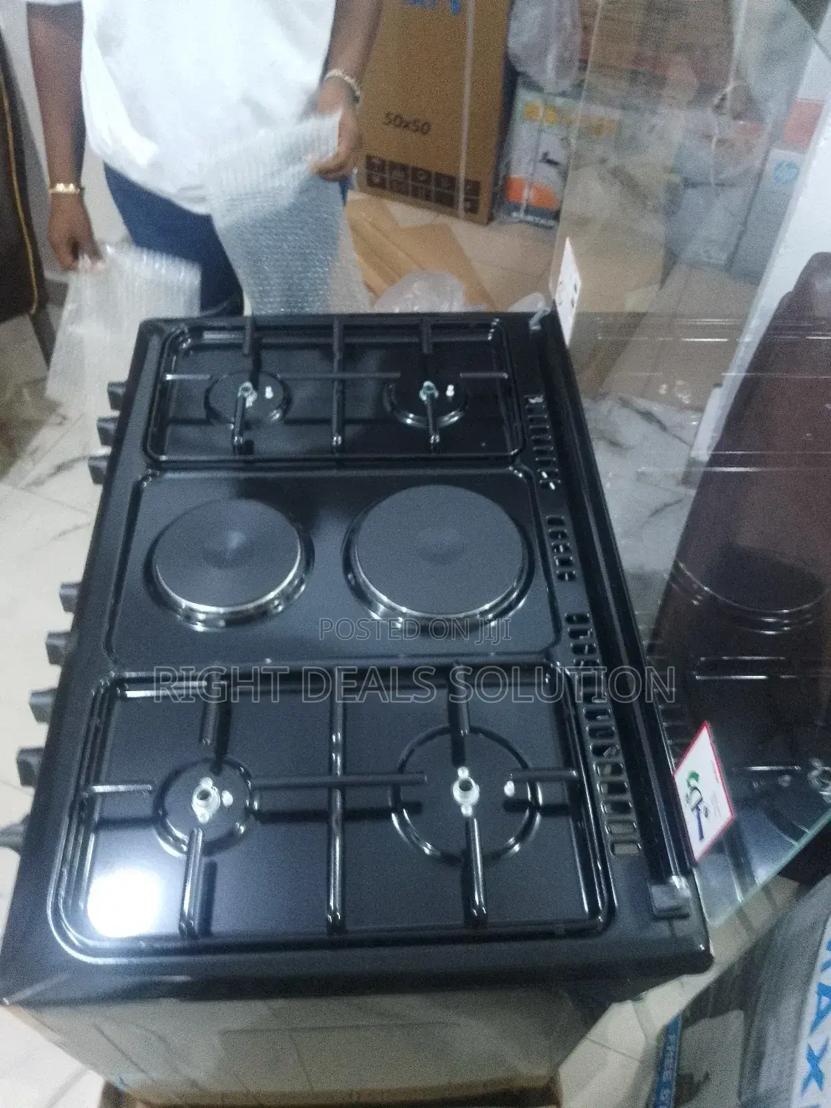 Maxi Multi-Fuel Range: 4 Gas Hobs + 2 Wood Burner Ovens