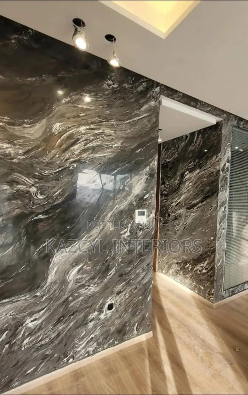 Stucco Glass Washable Wall and Marble Effect