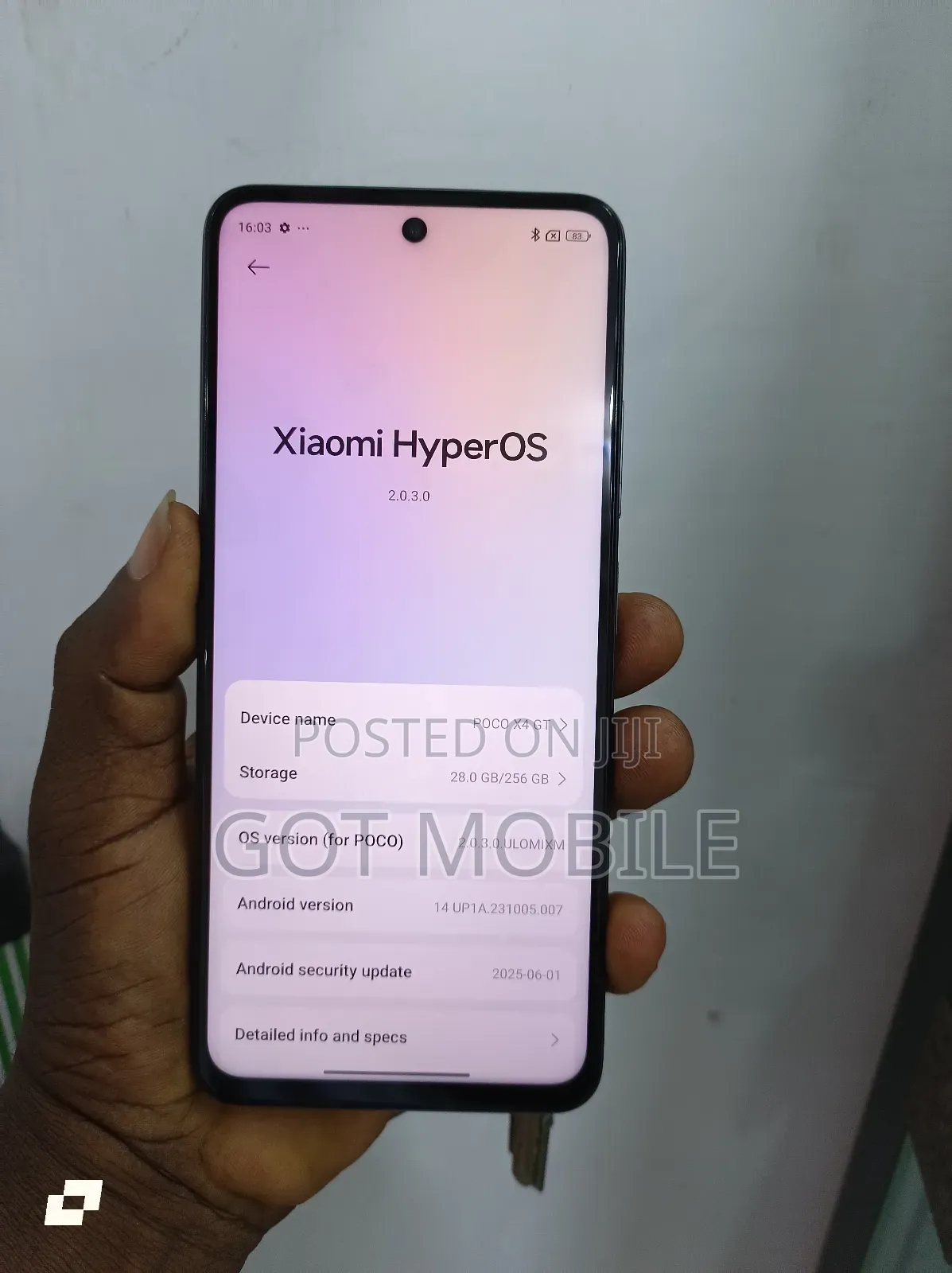 Xiaomi Poco X4 GT 5G 256 GB Black