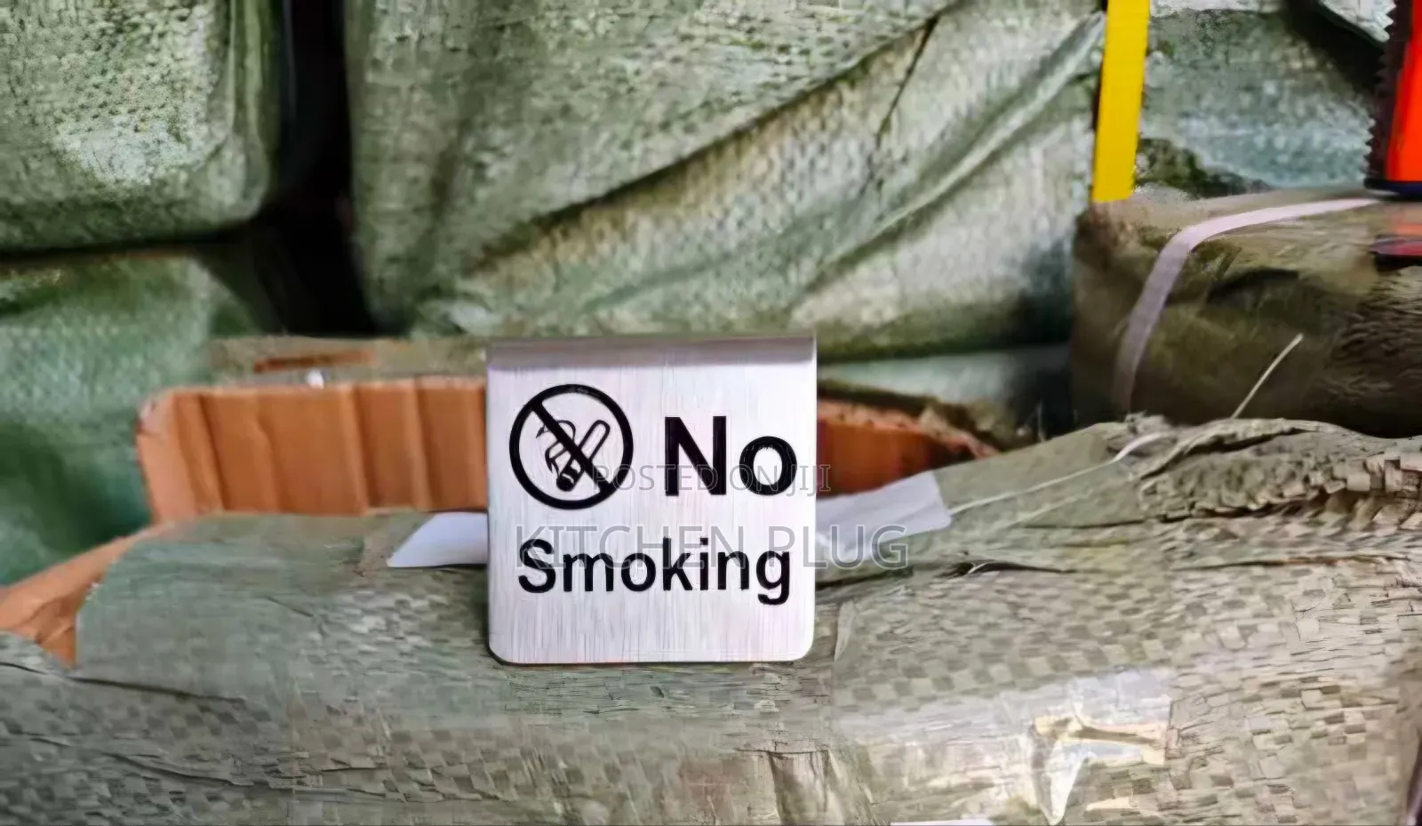 Stainless Steel "No Smoking" Sign