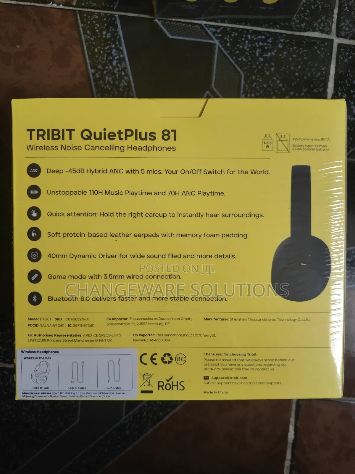 Tribit Quietplus 81 Anc Headphones