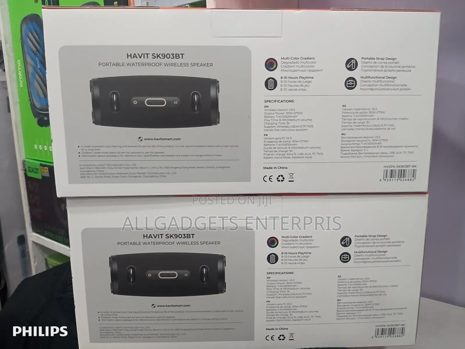 Havit Sk903bt Portable Wireless Waterproof 80watts Bluetooth Speaker