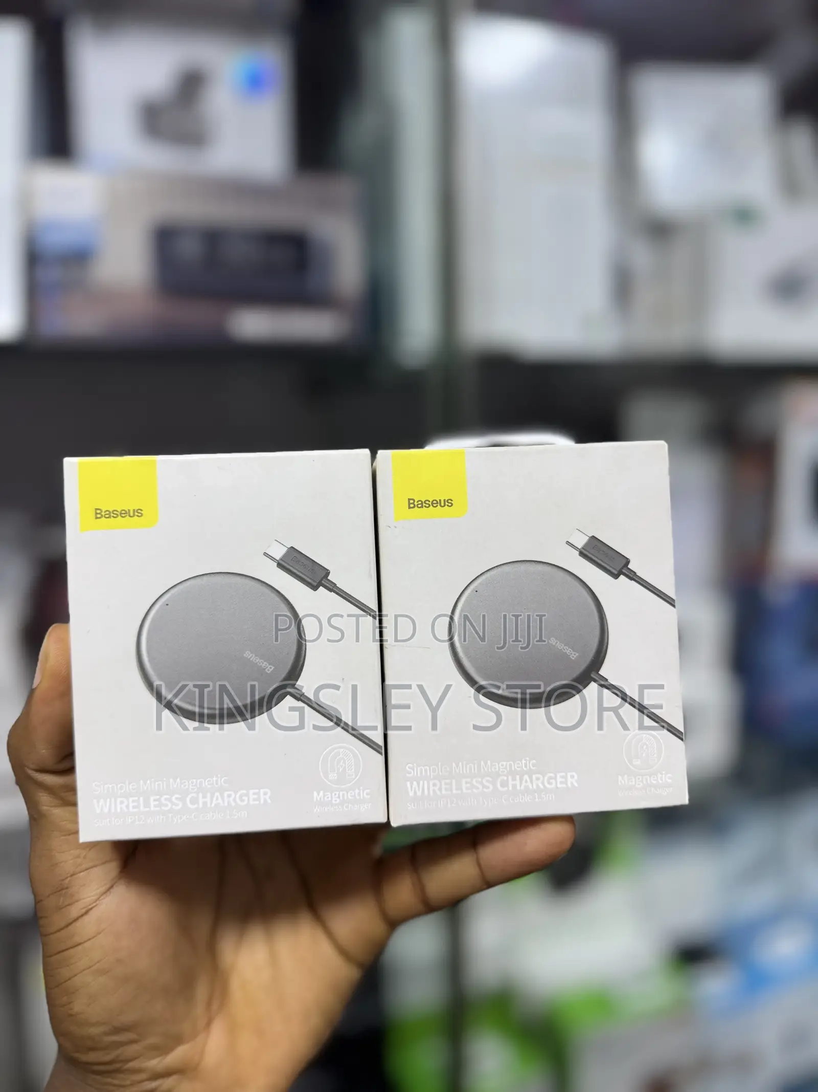 Baseus Simple Mini Magnetic Wireless Charger Suit For Ip12 With Type-c