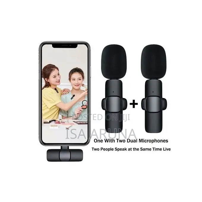 Double Wireless Lapel Microphone Tie Mic Type-c Phones Android iPhone