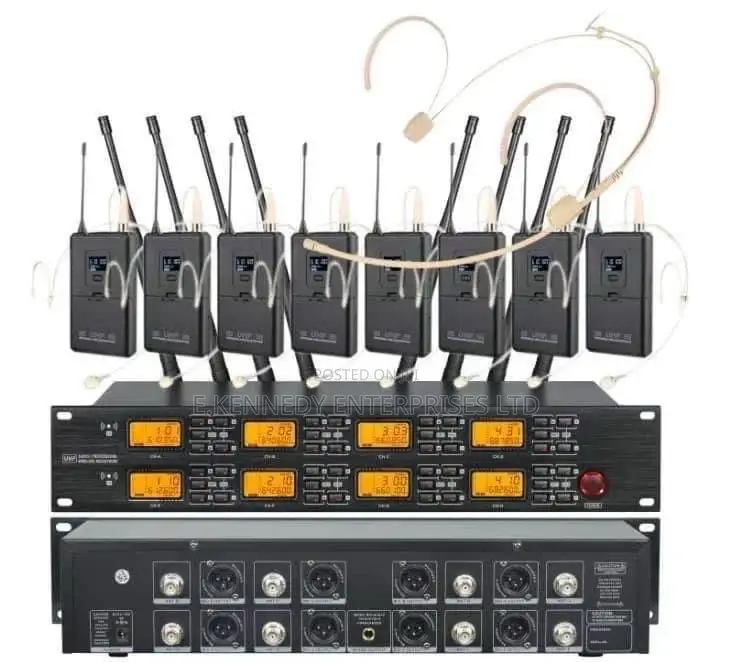 8 Channel Professional Uhf Shure Wireless Headset Microphone