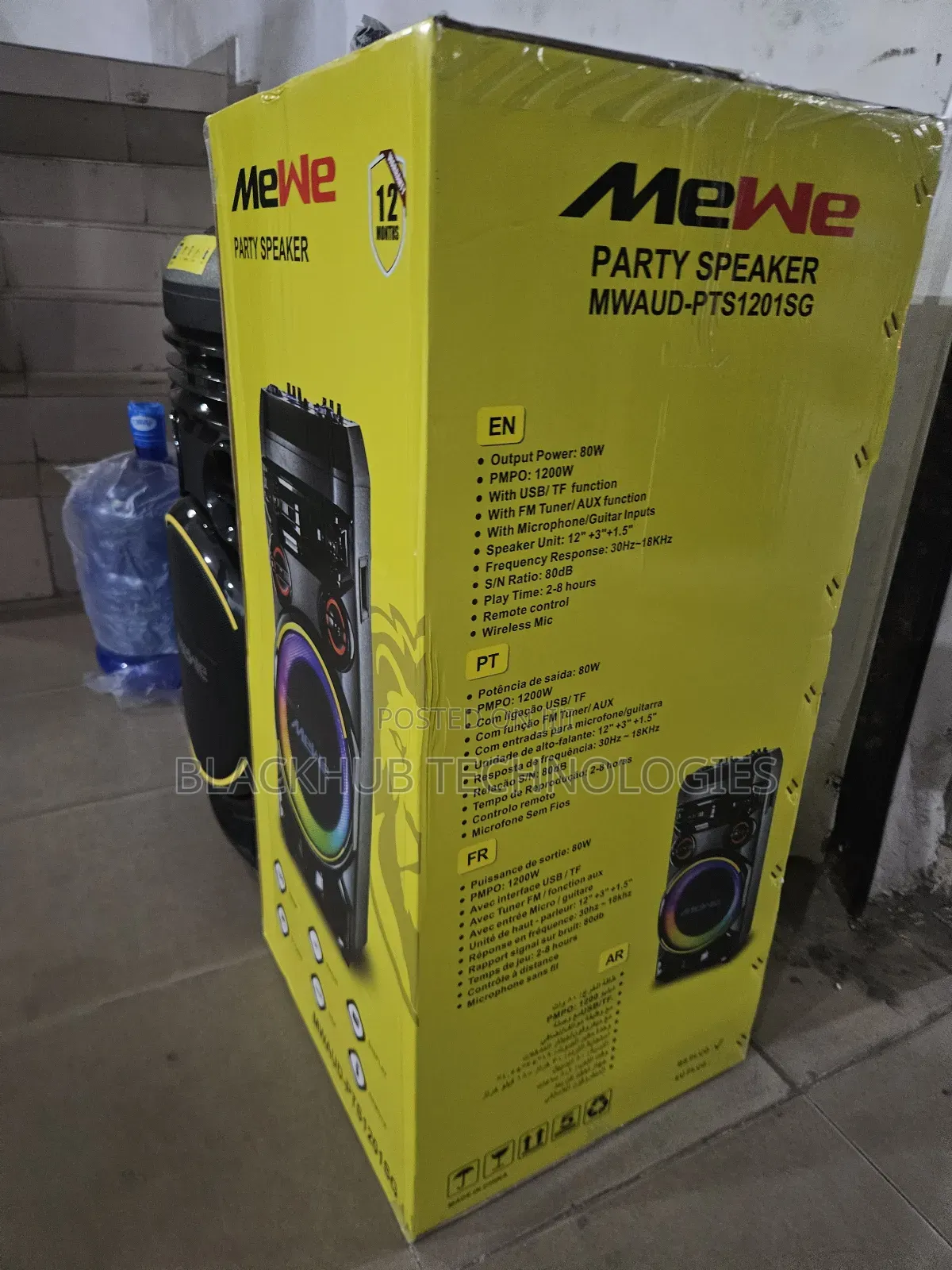Mewe Party Speaker Mwaud-Pts1201sg With Microphone