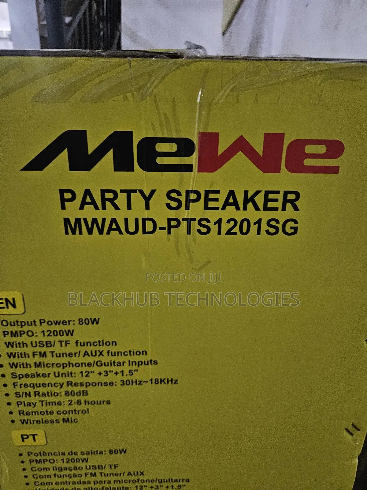 Mewe Party Speaker Mwaud-Pts1201sg With Microphone