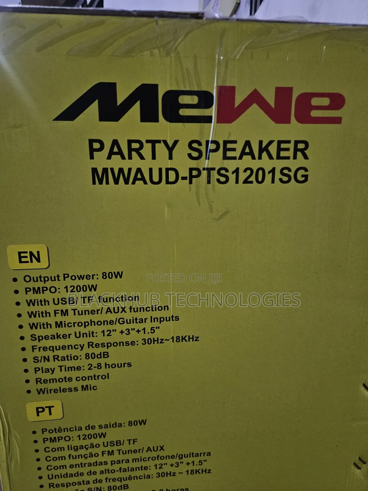 Mewe Party Speaker Mwaud-Pts1201sg With Microphone