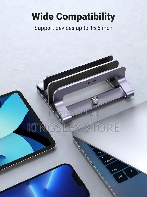 Ugreen Vertical Laptop Stand Holder Desk Dual Aluminum Dock Compatible