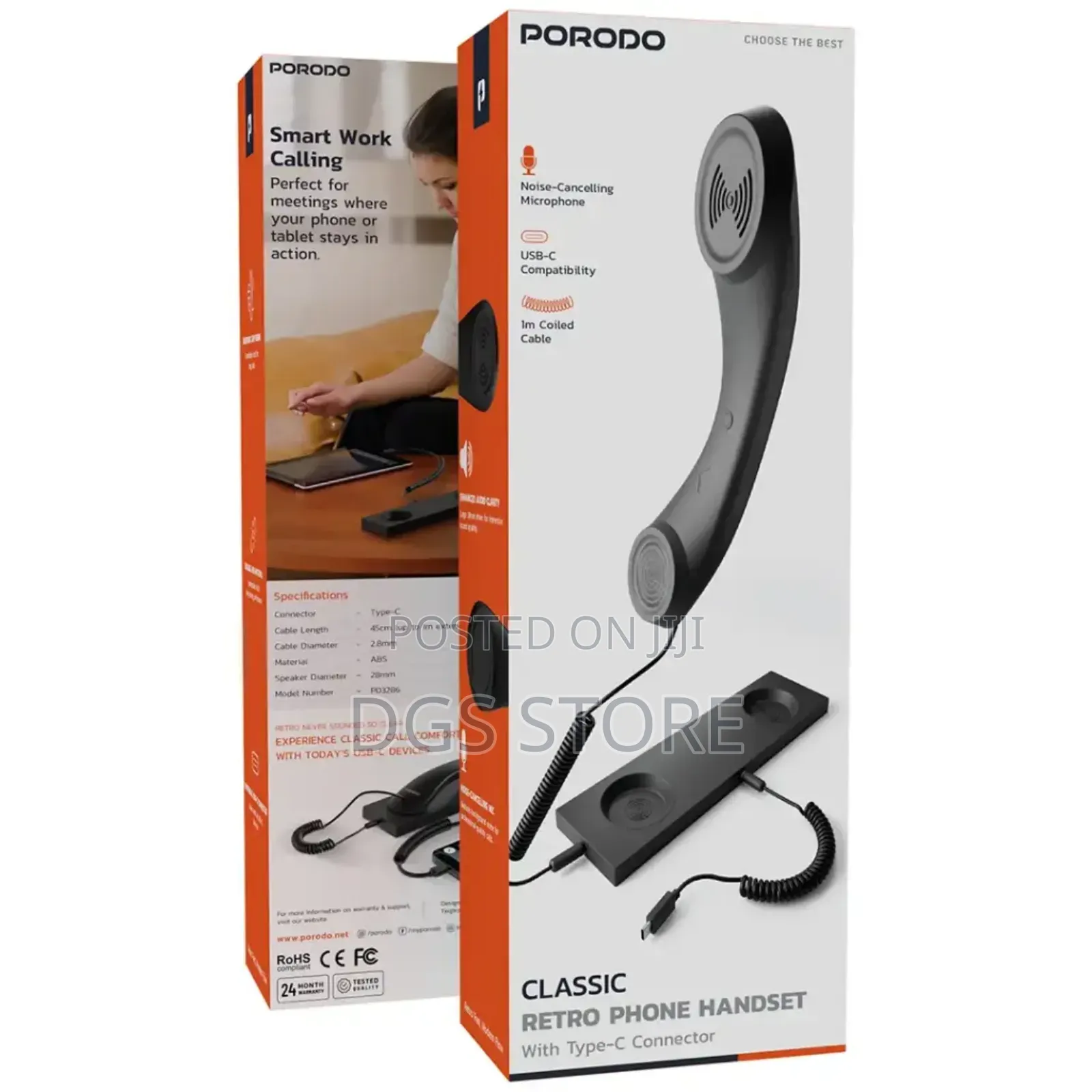 Porodo Classic Retro Phone Handset